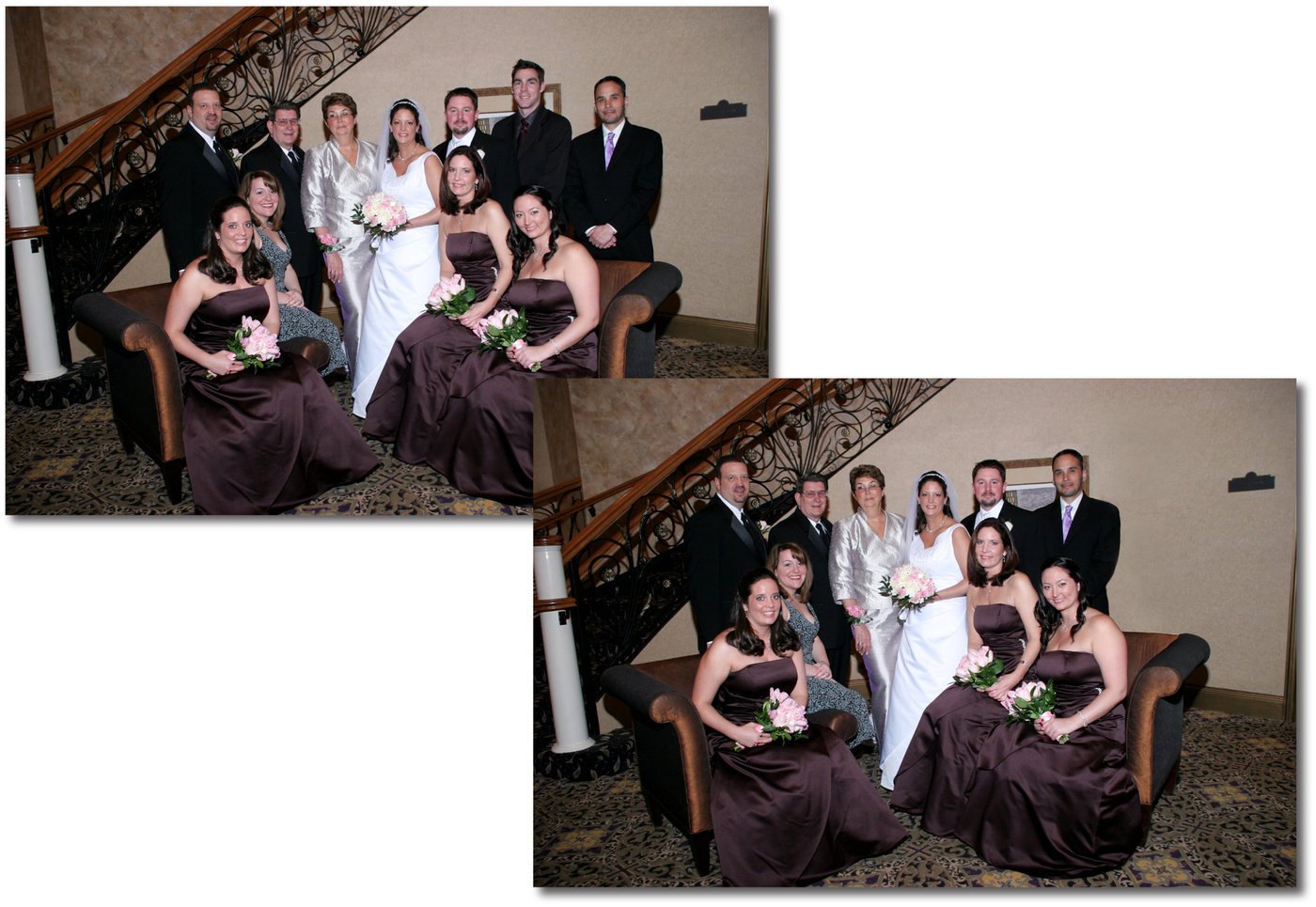 Took out the man 6th from the left in the top photo and moved over the 7th man so there wouldn't be anyone missing.