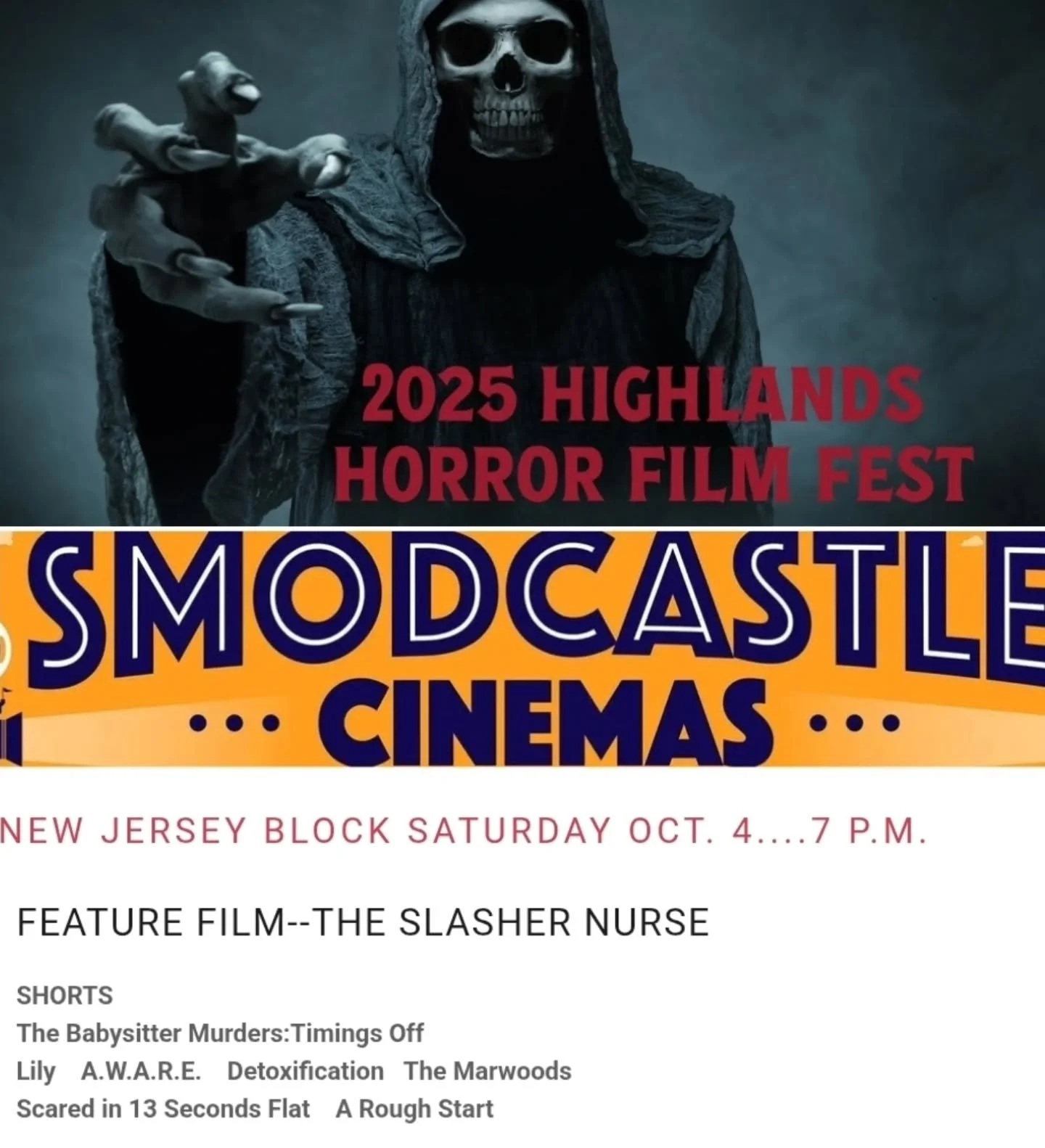📽️ A Rough Start screens at Highlands Horror Film Fest (@highlandsfilmfest) this Saturday at 4 PM at Kevin Smith's @smodcastlecinemas!

#indiefilm #filmfest #filmscreening #indiehorror #newjersey