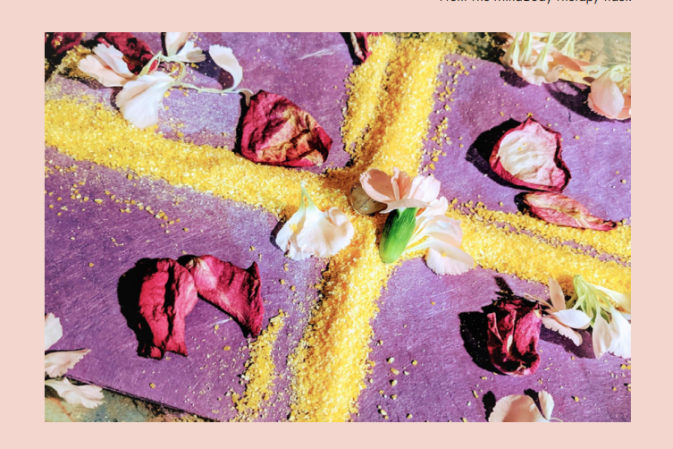 Ritual art from Dr. Naya's piece about Black geographies of death, dying, and aliveness in Embodied Philosophy (2021).