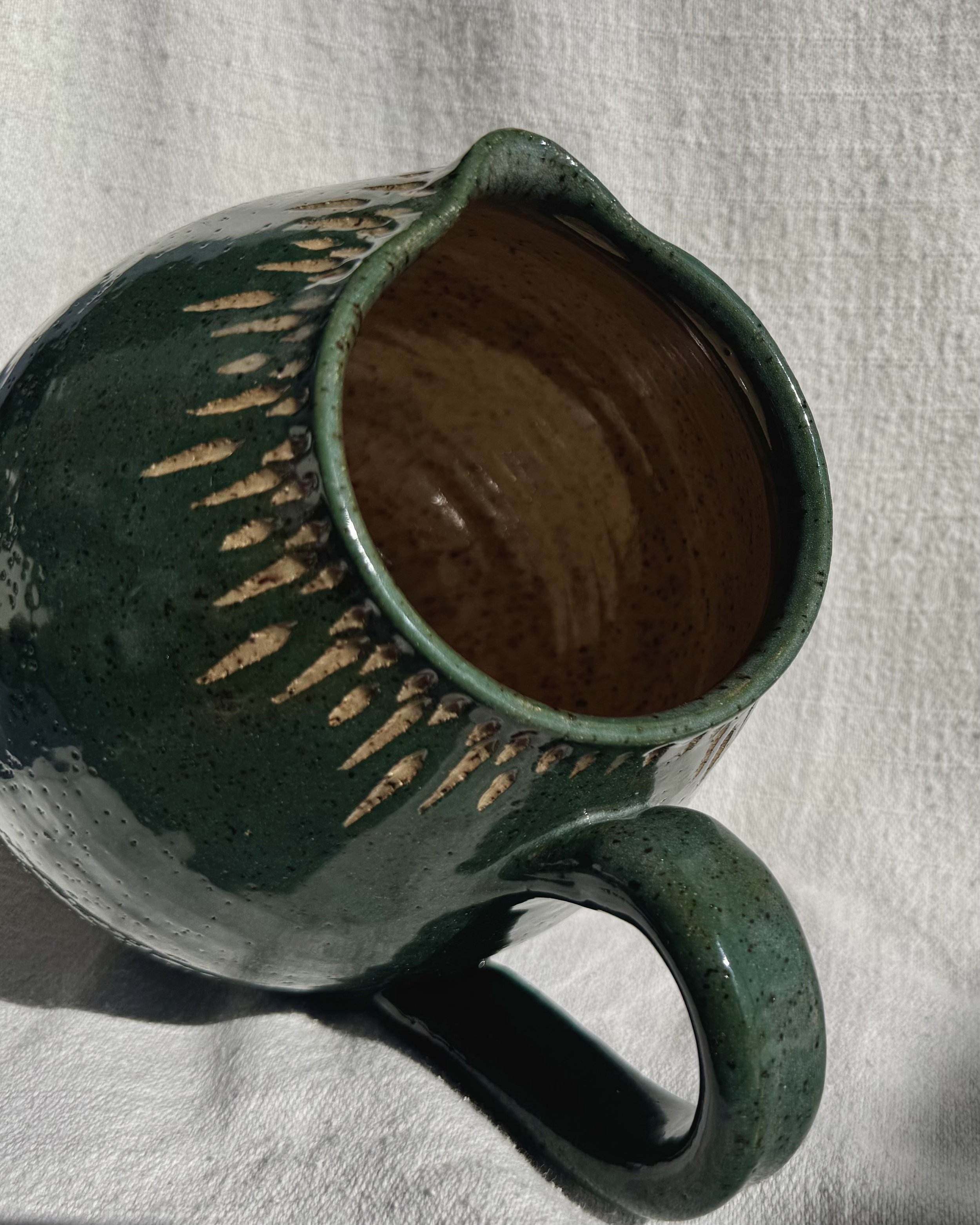 forest green pitcher