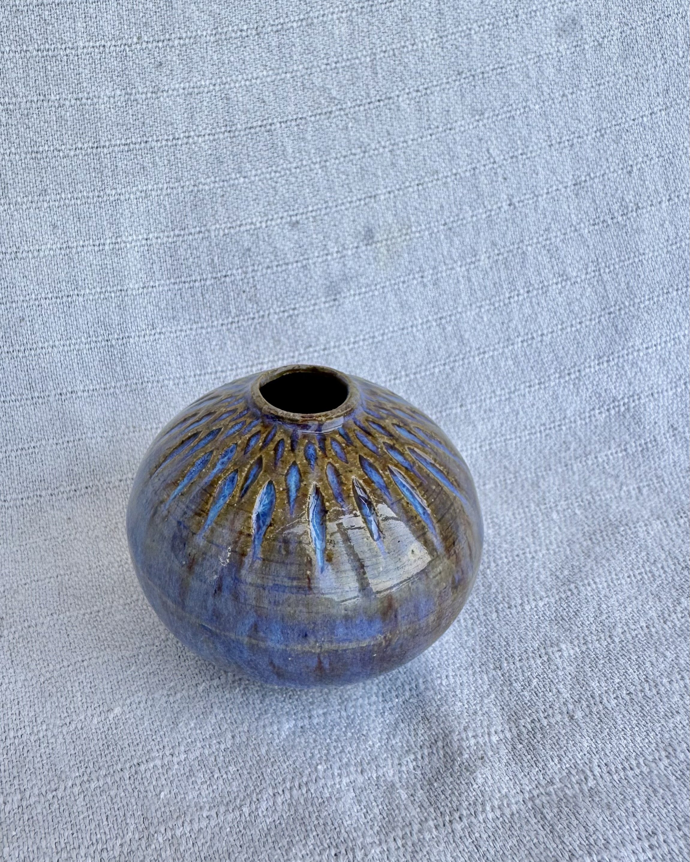 carved mini bud vase