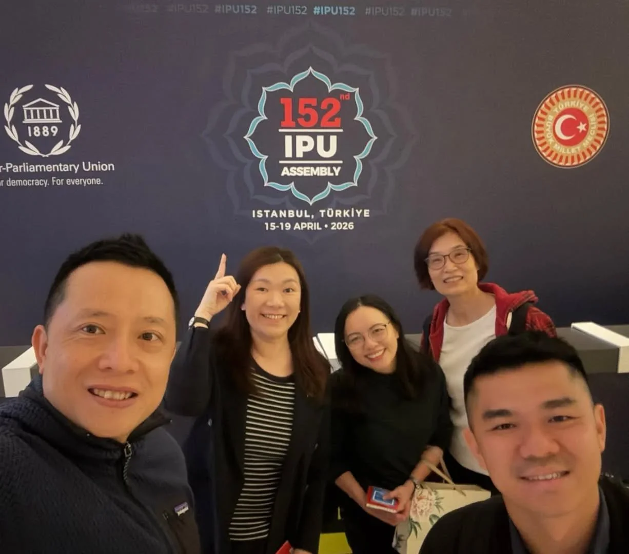 Touched down in Istanbul last night for the 152nd IPU Assembly with fellow Parliamentarians @hanysoh and @yiphonweng and our lovely coordinations Xiaolin and Cui Yu 🌏

Parliamentary diplomacy matters at its most in turbulent times- looking forward t