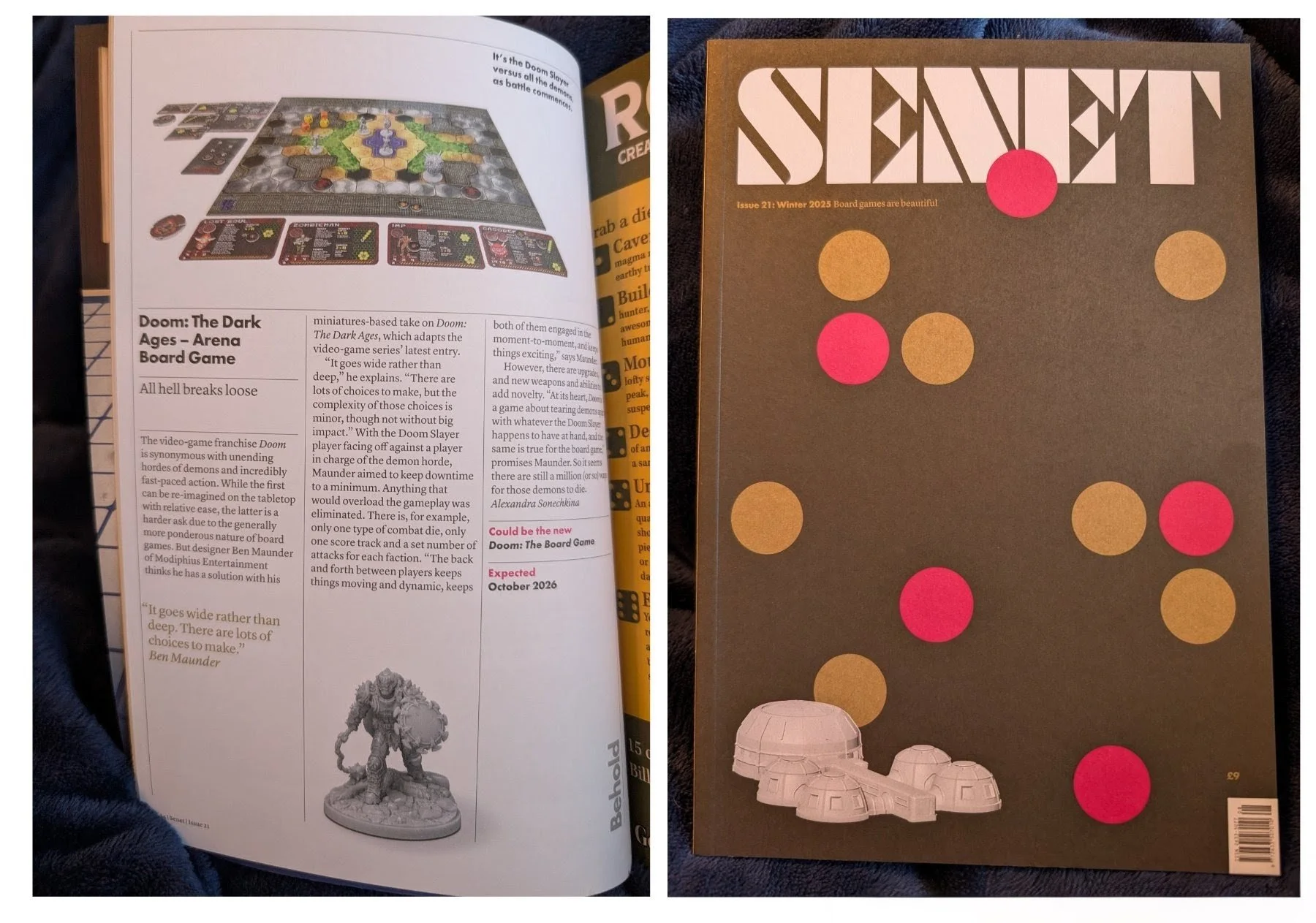 SENET MAGAZINE Features DOOM | Arena Boardgame