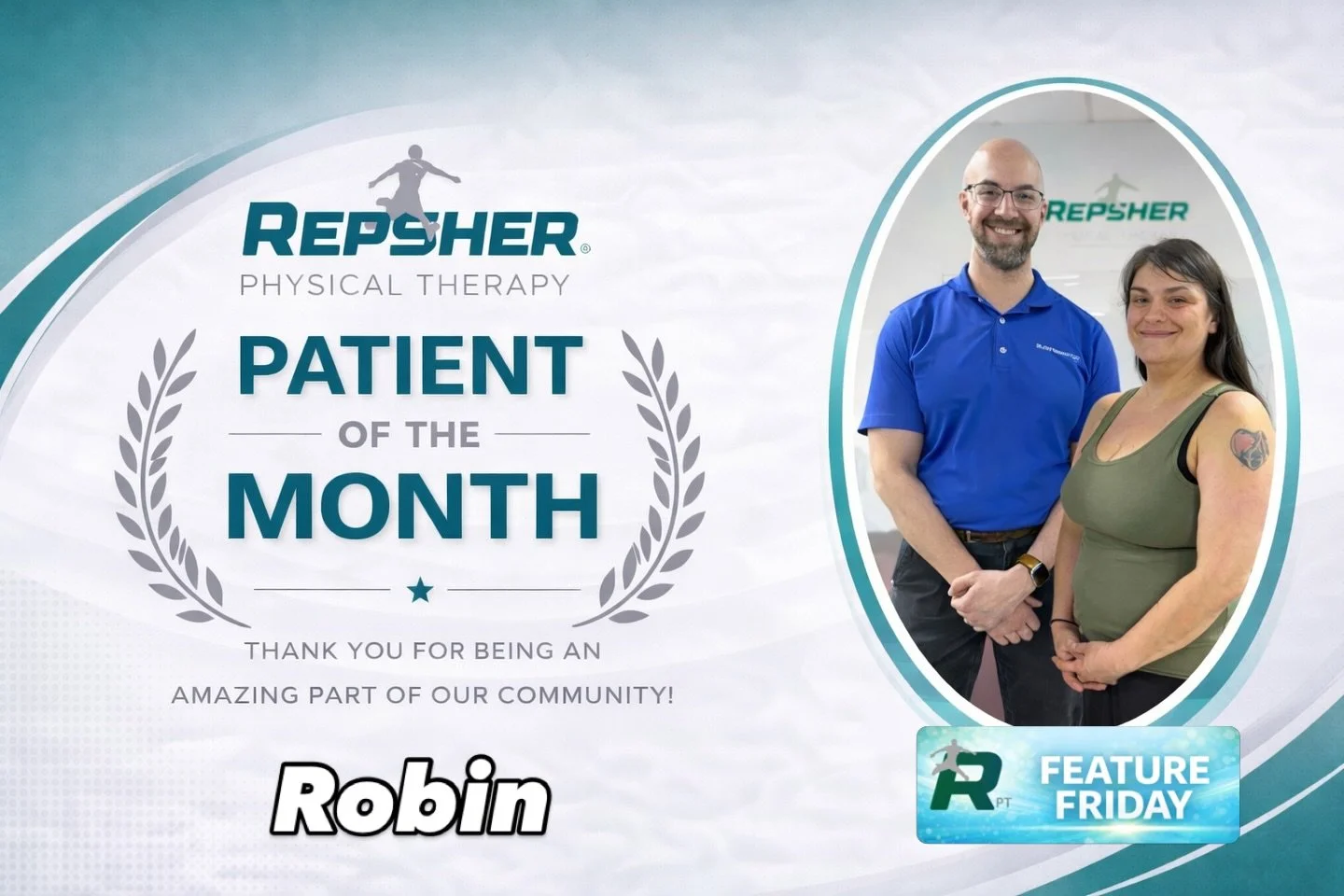 Patient of the Month 💪

We&rsquo;re excited to introduce something new&mdash;our Patient of the Month, where we recognize individuals who go above and beyond in their rehab journey.

Shoutout to Robin, our March Patient of the Month.

Following surg