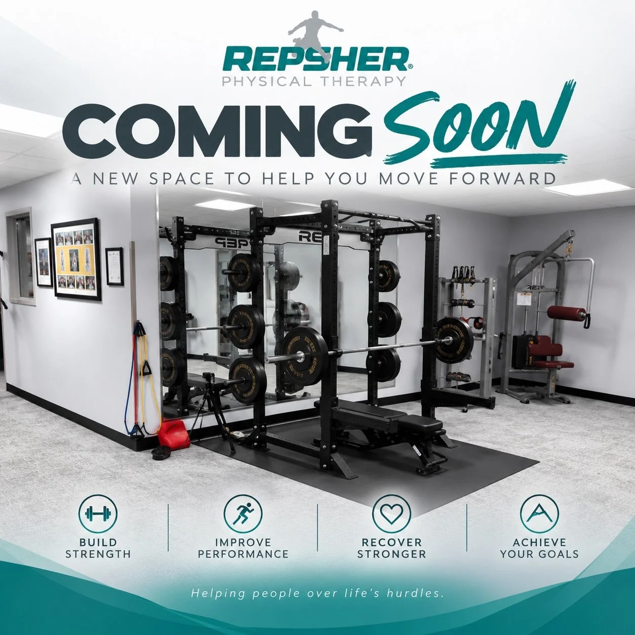 Something new is coming to Repsher Physical Therapy. 👀

We&rsquo;re continuing to invest in our space&mdash;and in giving our patients more ways to build strength, improve performance, and get back to doing what they love.

Stay tuned. More coming s