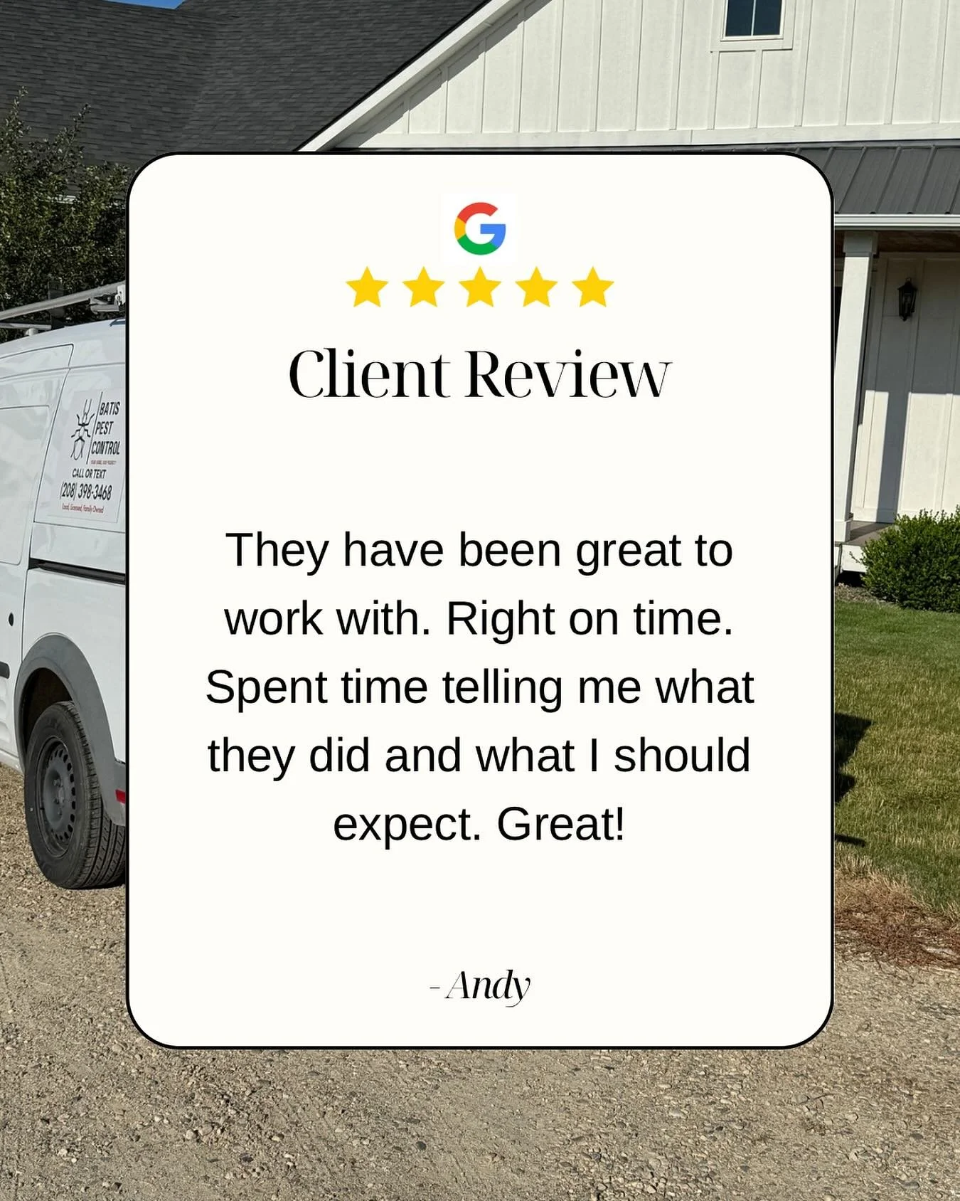 Another ⭐️⭐️⭐️⭐️⭐️ Review!
#batispestcontrol#smallbusiness#idahobusiness#pestcontrol#reviews#customers