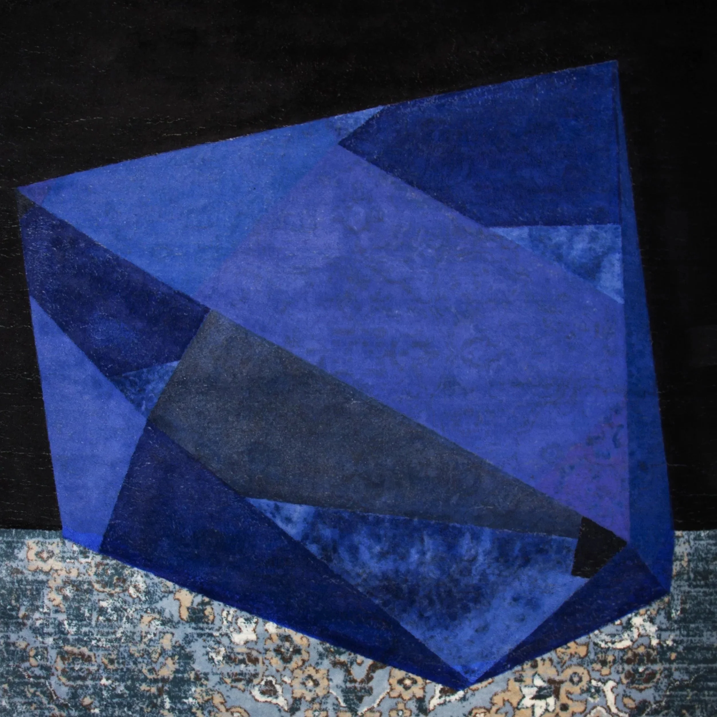 Blue Gem I Oil on textile/reclaimed carpet I 
86"x63" I 2017