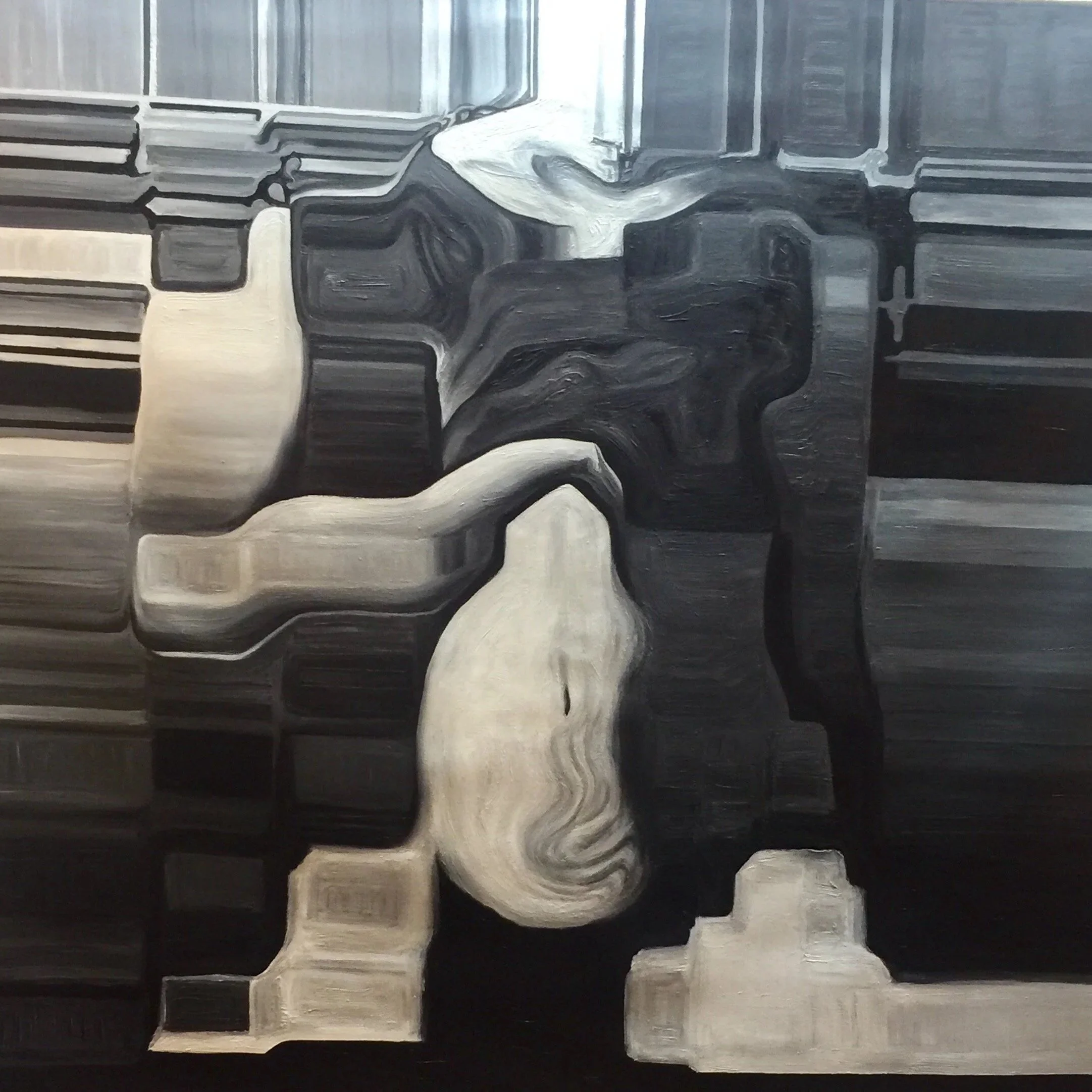 Unfolding Tension I Oil and Acrylic on Canvas I 48x48 I 2016