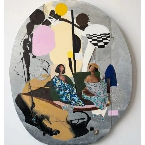 Raaz-e-Ulfat And The Little Bee III  I 4.7"x3.11" ft I Oil on Metal I 2023