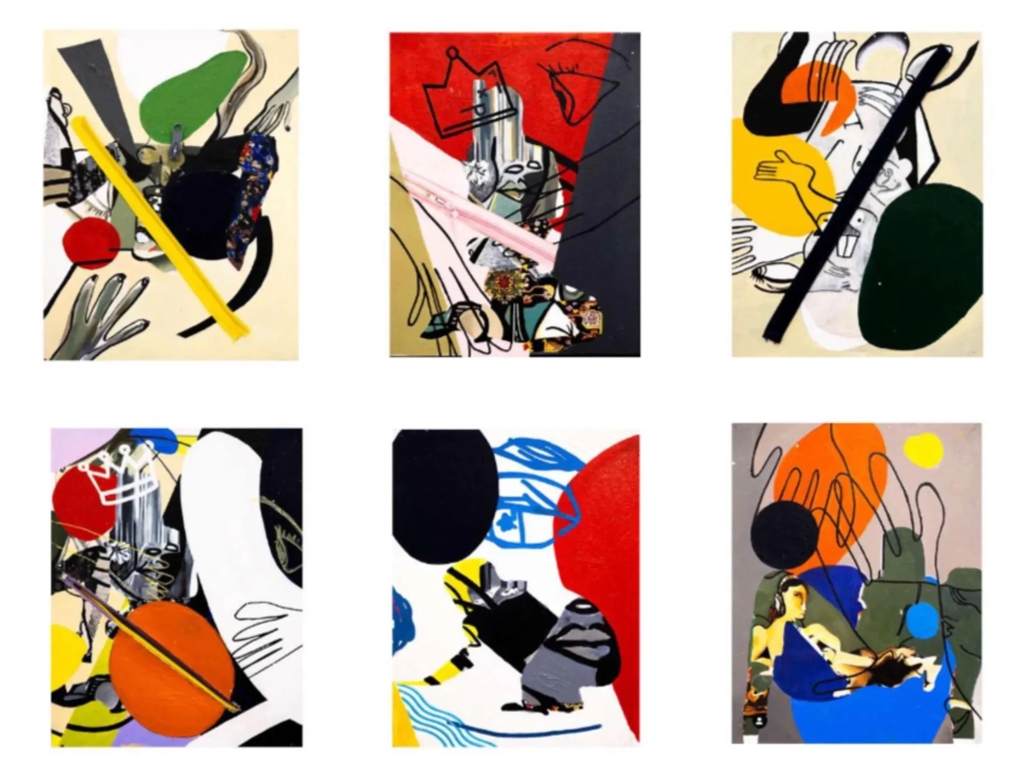 Let's Play I 8.5"x11" (each) I mixed medium on canvas I 2021
