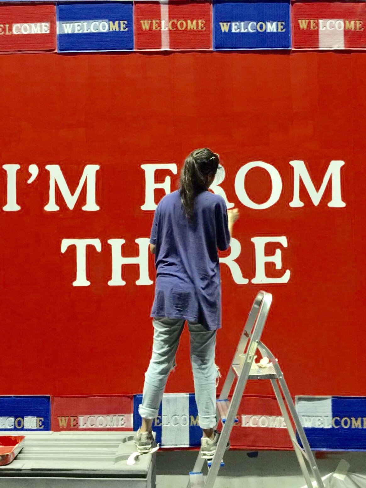 16x12" mural in the making for Kaufman Art District