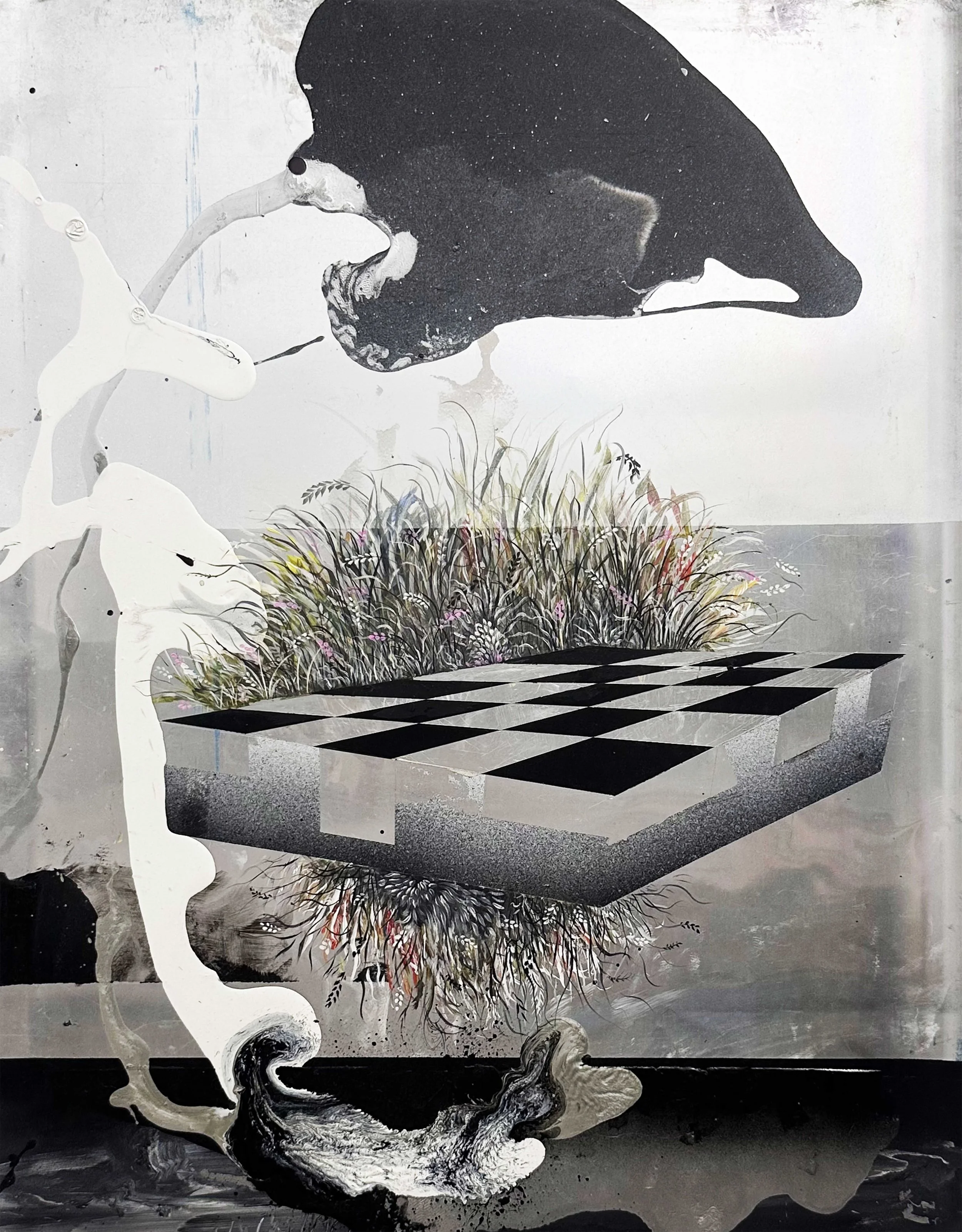 Reclaming-Space In-Between 25x20 inch, oil on reclaimed metal, 2026 .jpeg