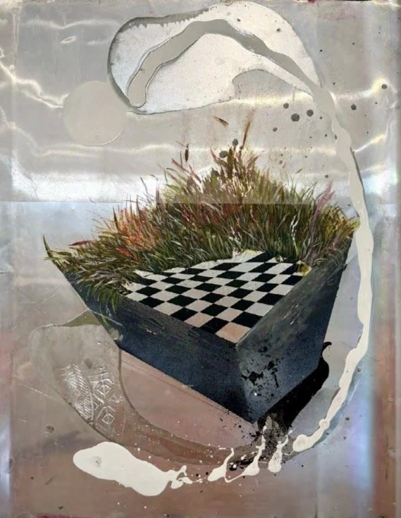 A Surface Becoming | Oil and Acrylic on Reclaimed Metal| Size 24.5 x 20 Inches