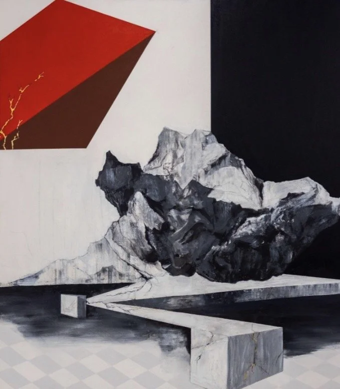 Adornment becomes land - Oil and acrylic on canvas | 61 x 54 inches | 2025