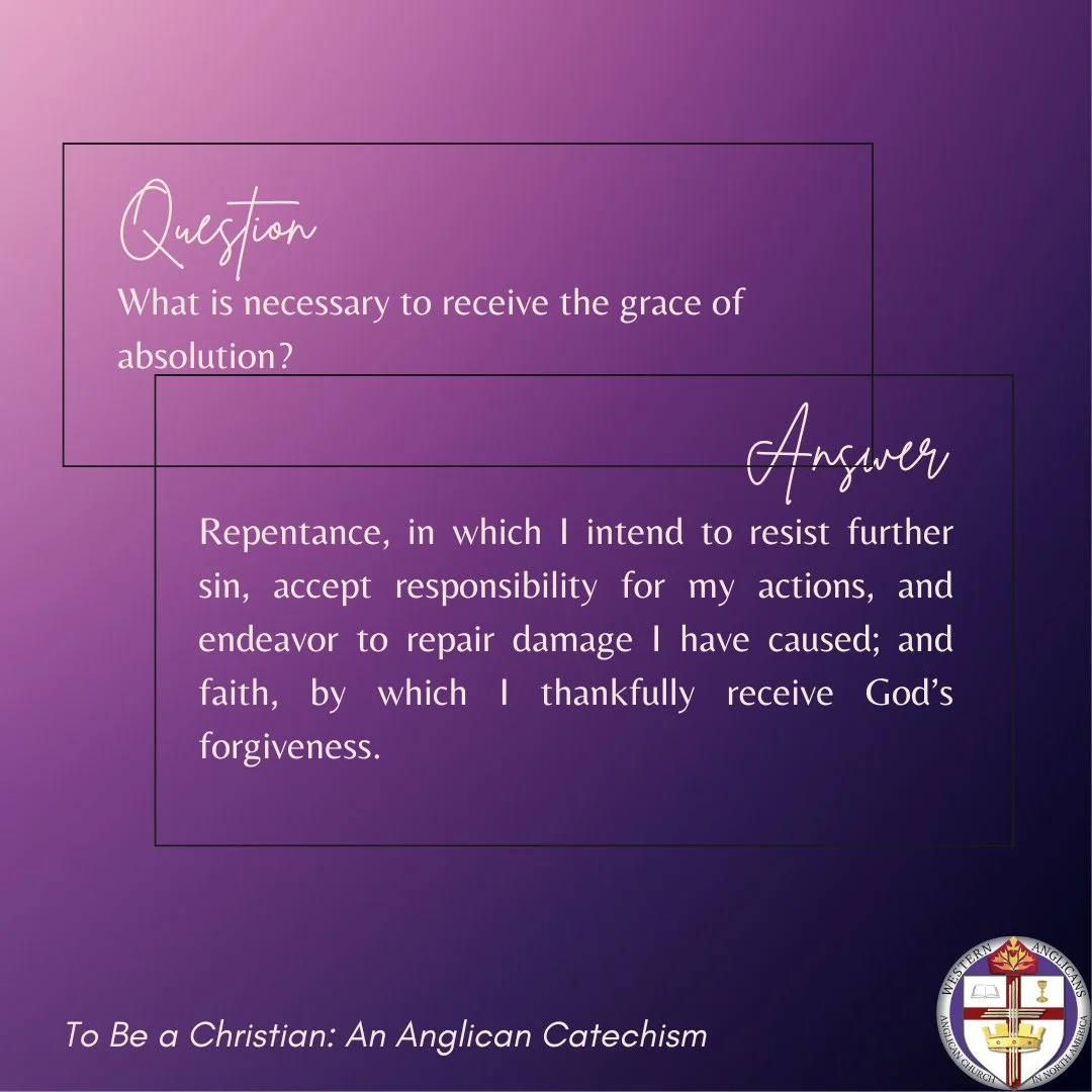 What is necessary to receive the grace of absolution?⁠
⁠
Repentance, in which I intend to resist further sin, accept responsibility for my actions, and endeavor to repair damage I have caused; and faith, by which I thankfully receive God&rsquo;s forg