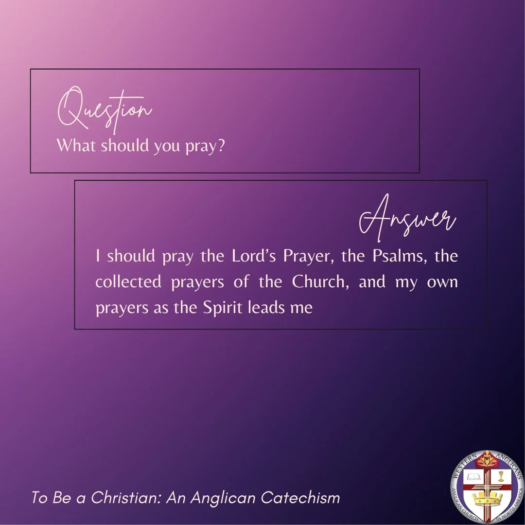 What should you pray?⁠
⁠
I should pray the Lord&rsquo;s Prayer, the Psalms, the collected prayers of the Church, and my own prayers as the Spirit leads me.
