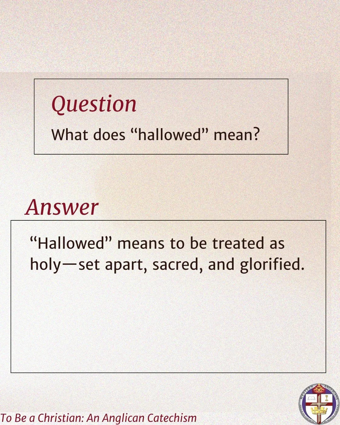 What does &ldquo;hallowed&rdquo; mean?⁠
⁠
&ldquo;Hallowed&rdquo; means to be treated as holy&mdash;set apart, sacred, and glorified. ⁠