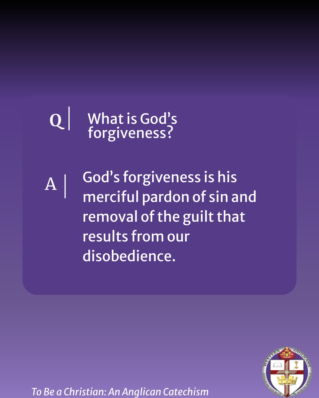 What is God&rsquo;s forgiveness?⁠
⁠
God&rsquo;s forgiveness is his merciful pardon of sin and removal of the guilt that results from our disobedience. ⁠