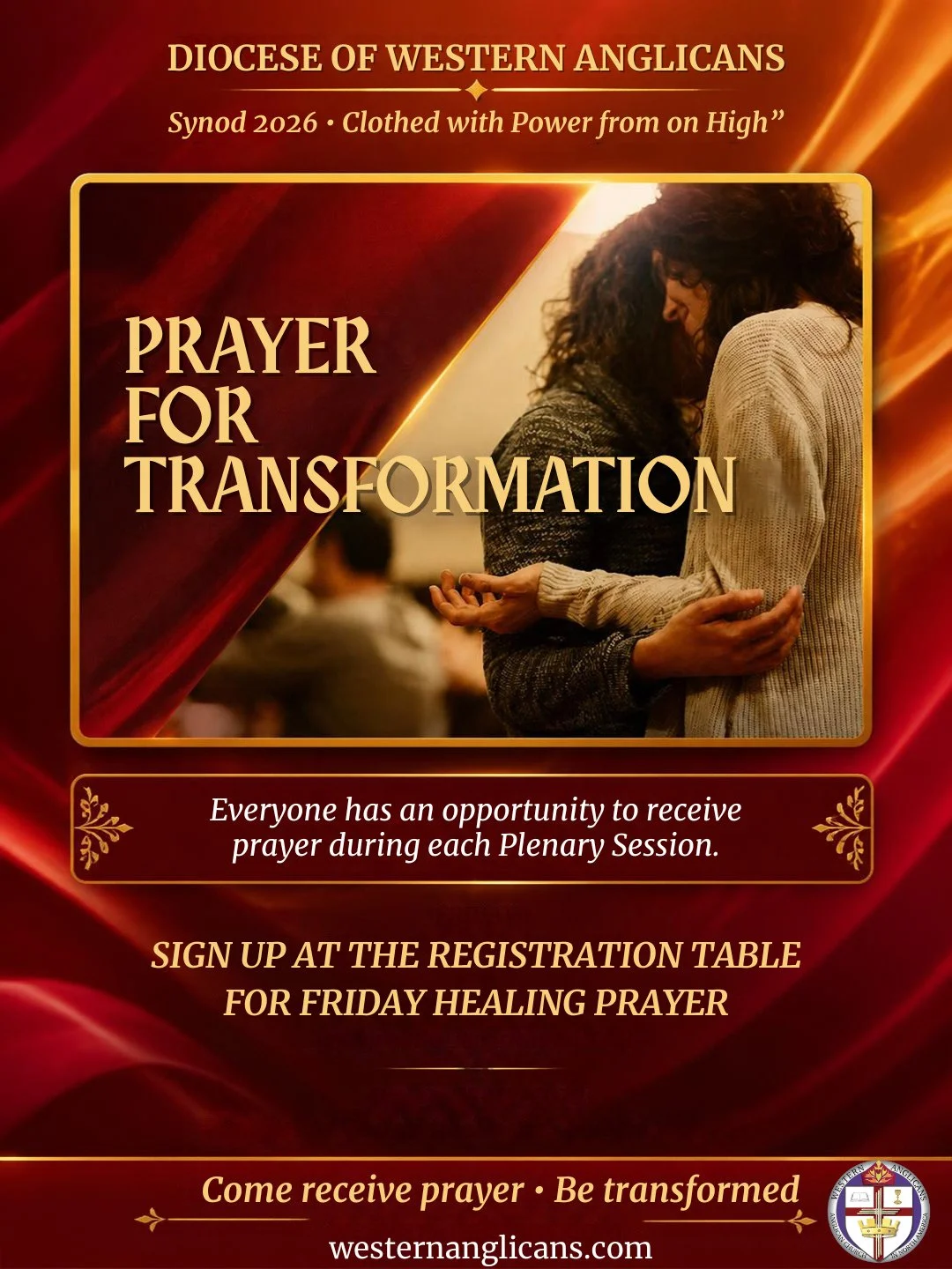 DWA Synod 2026 October 15-17⁠
⁠
COME  be prayed for. There are opportunities each session and the chance to register for healing prayer or confession on Friday.⁠
⁠