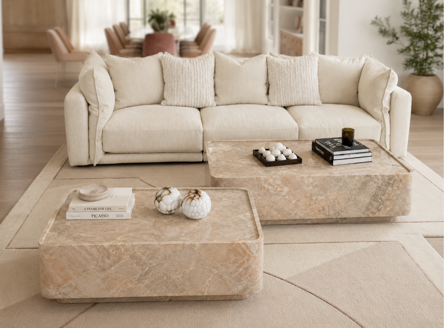 Genesis Plinth Coffee Table Large and Small