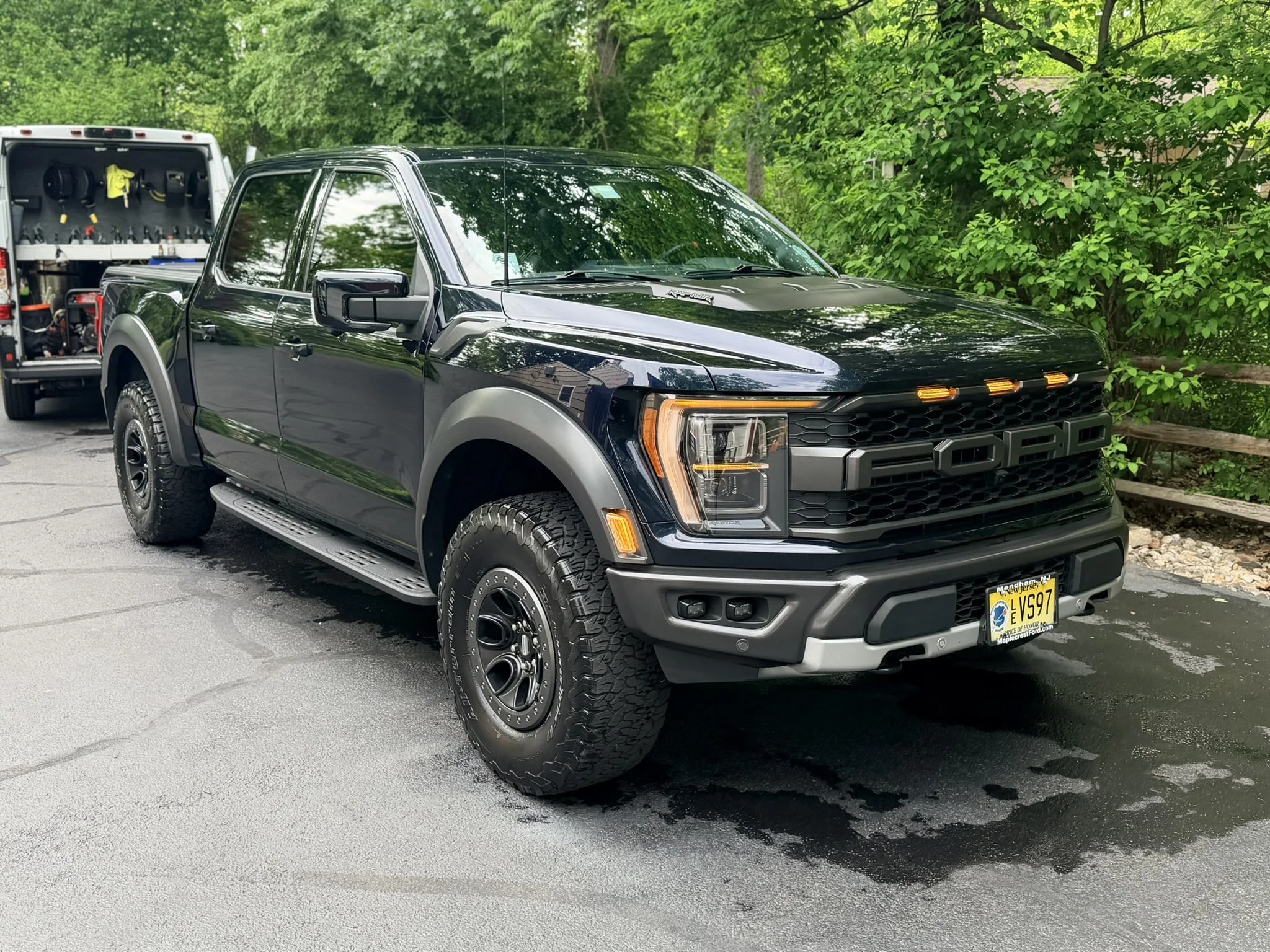 Black Ford F-150 Raptor cleaned and protected with professional detailing service by Hi-Def Auto Detailing.