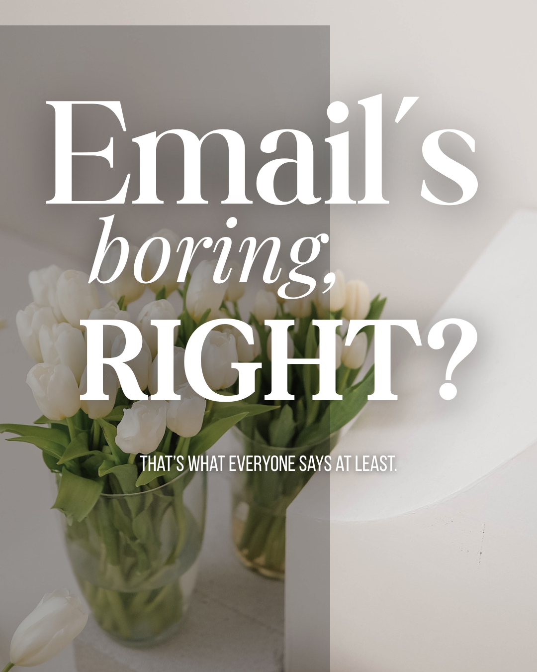 This piece blends a unique design with a hook that draws attention to a common myth.