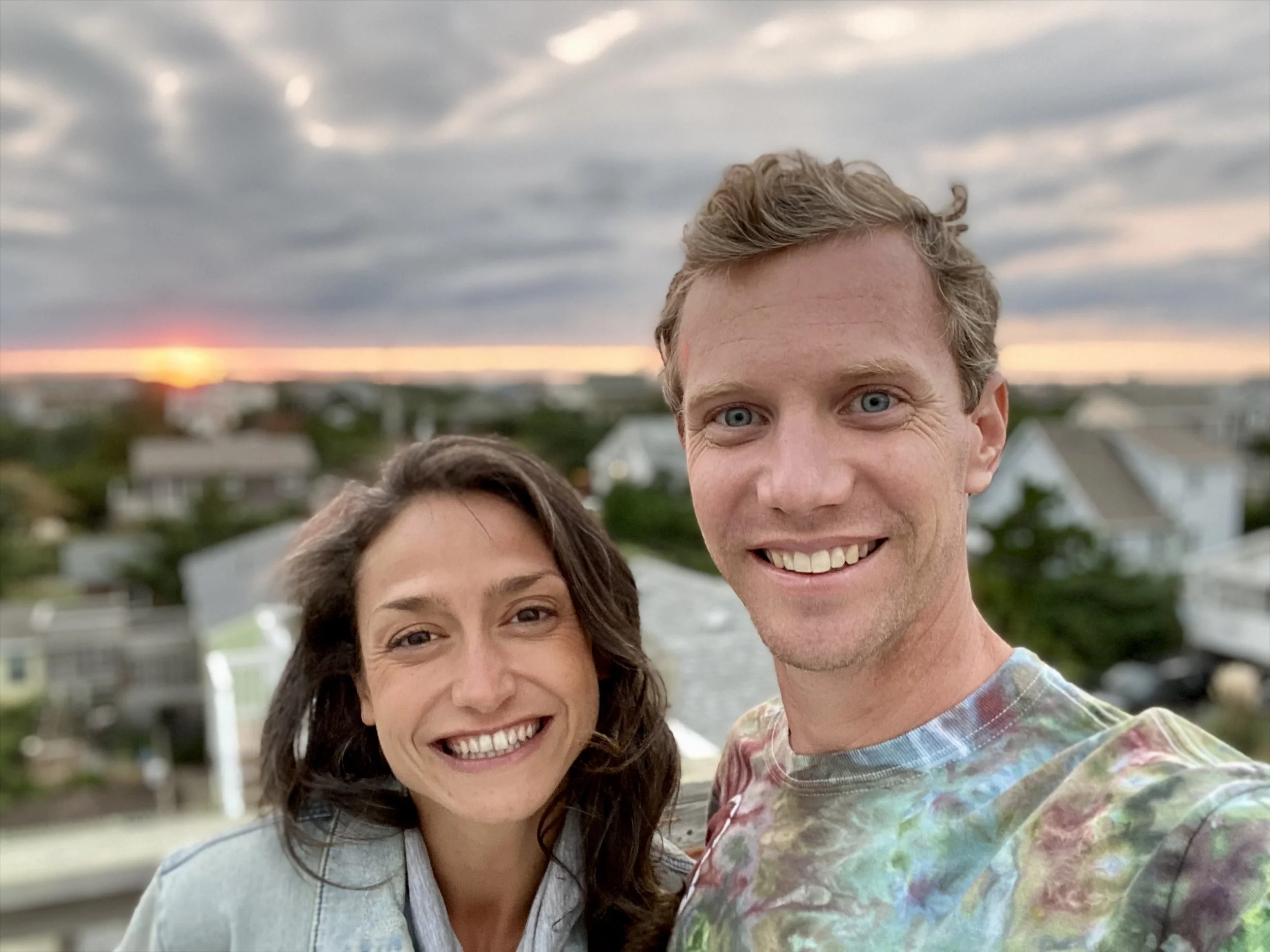Rich Doyle with his wife in the Outer Banks, North Carolina.