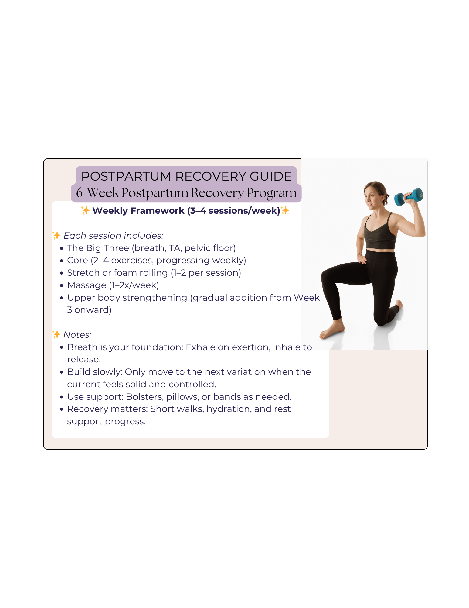 Postpartum Recovery Guide for Busy Moms | Printable Core Healing ...