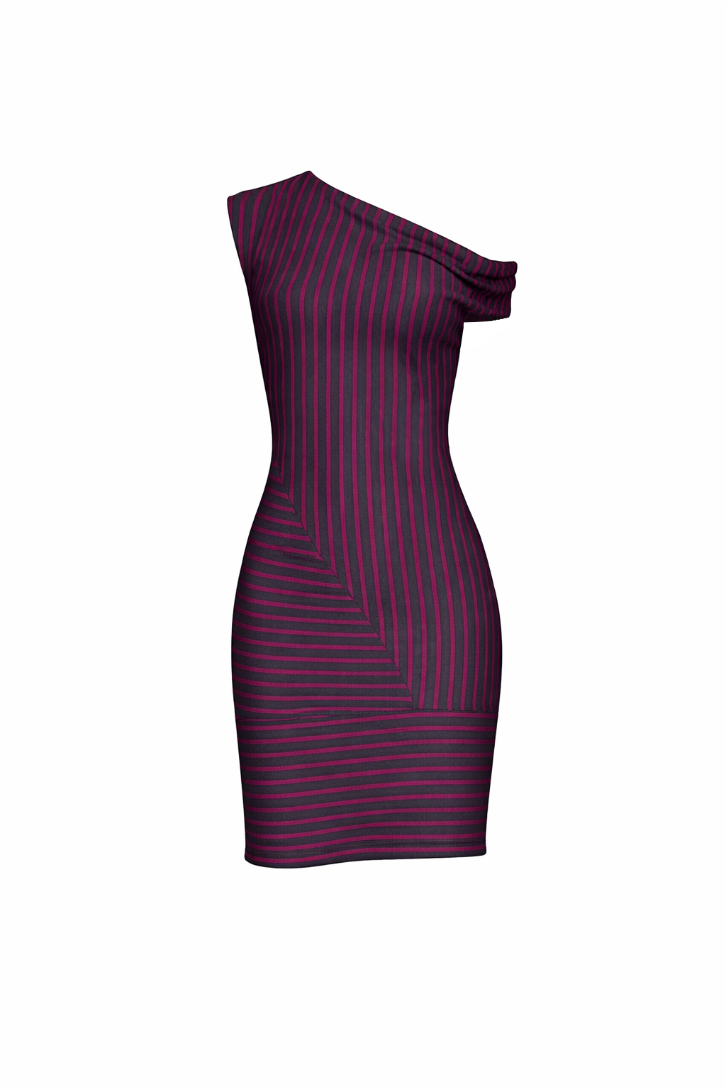 Alex Dress - Mulberry Stripe
