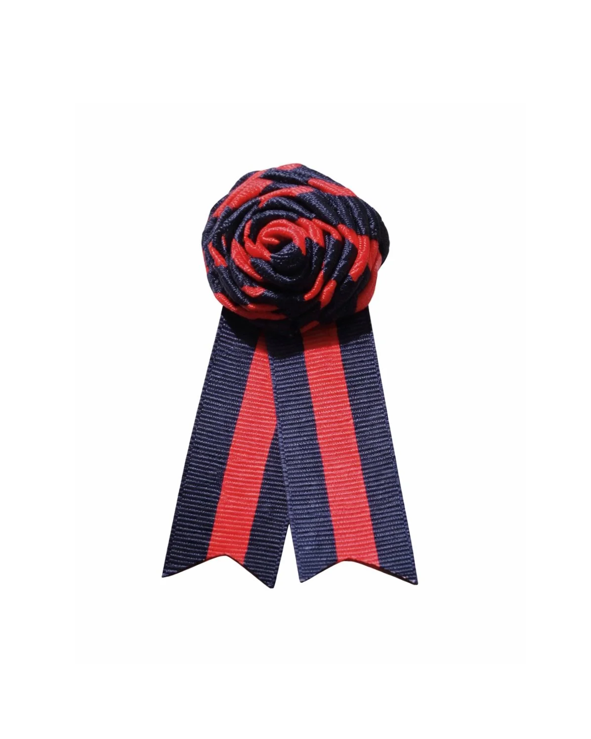 Ribbon Rosette - Ruby / Navy