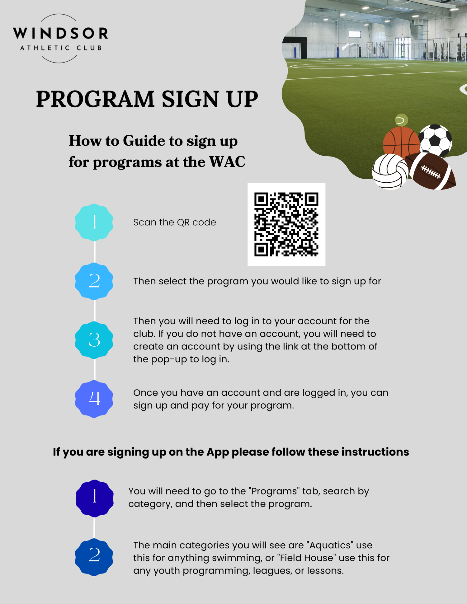 Register for Programs — Windsor Athletic Club