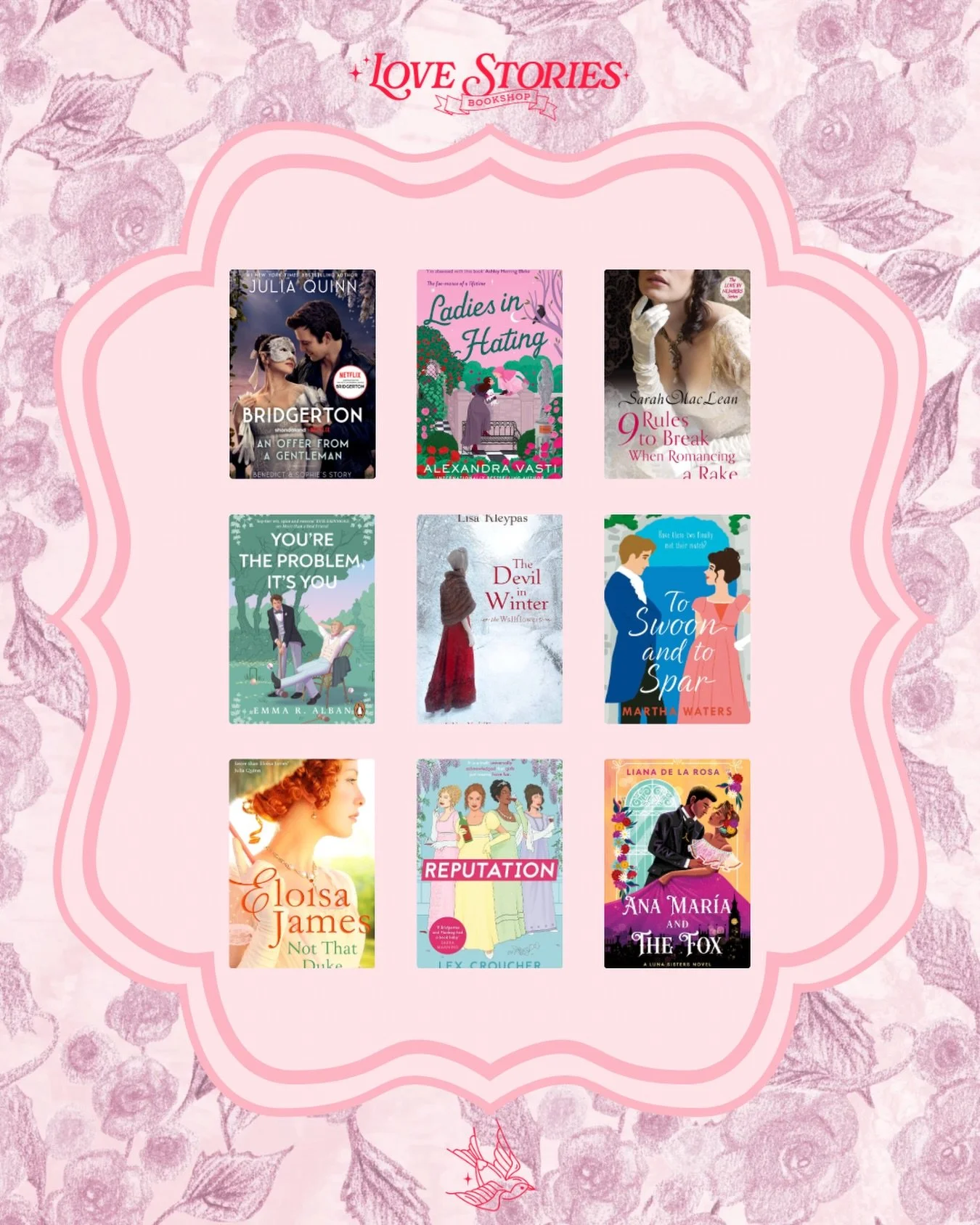 It&rsquo;s time to return to the ton! If you&rsquo;re in your Bridgerton era then look no further, we&rsquo;ve put together a list of some of our favourite historical romances for you to get stuck into 🐝

(For the optimal reading experience, we reco