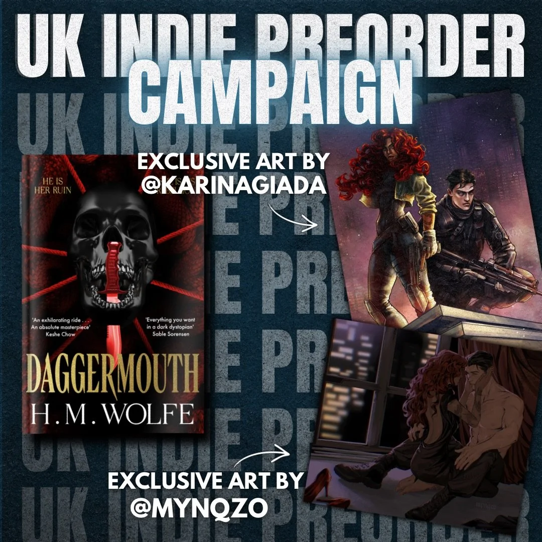 He is her ruin. She is his rebellion.

A dark dystopian romance? Say less 🖤🖤

We are so excited to be part of the indie exclusive pre-order campaign for Daggermouth by @hm.wolfe! The pre-order comes with a signed bookplate and TWO exclusive art pri
