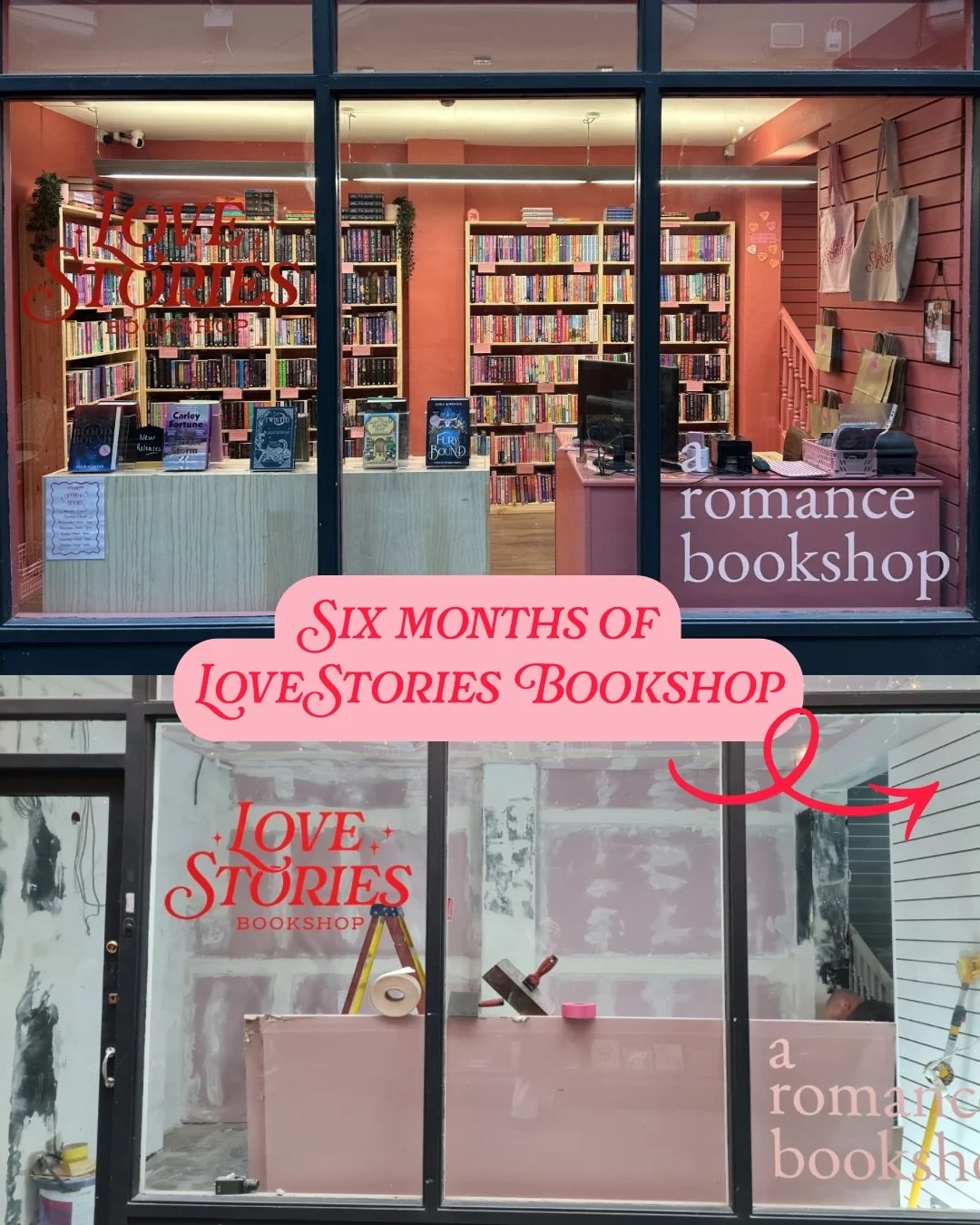It&rsquo;s been six months since we got the keys to our little bookshop, so I thought I&rsquo;d show you some pictures of the transformation the unit went through in the two-week turnaround from when it officially became ours, to opening day! 

It wa