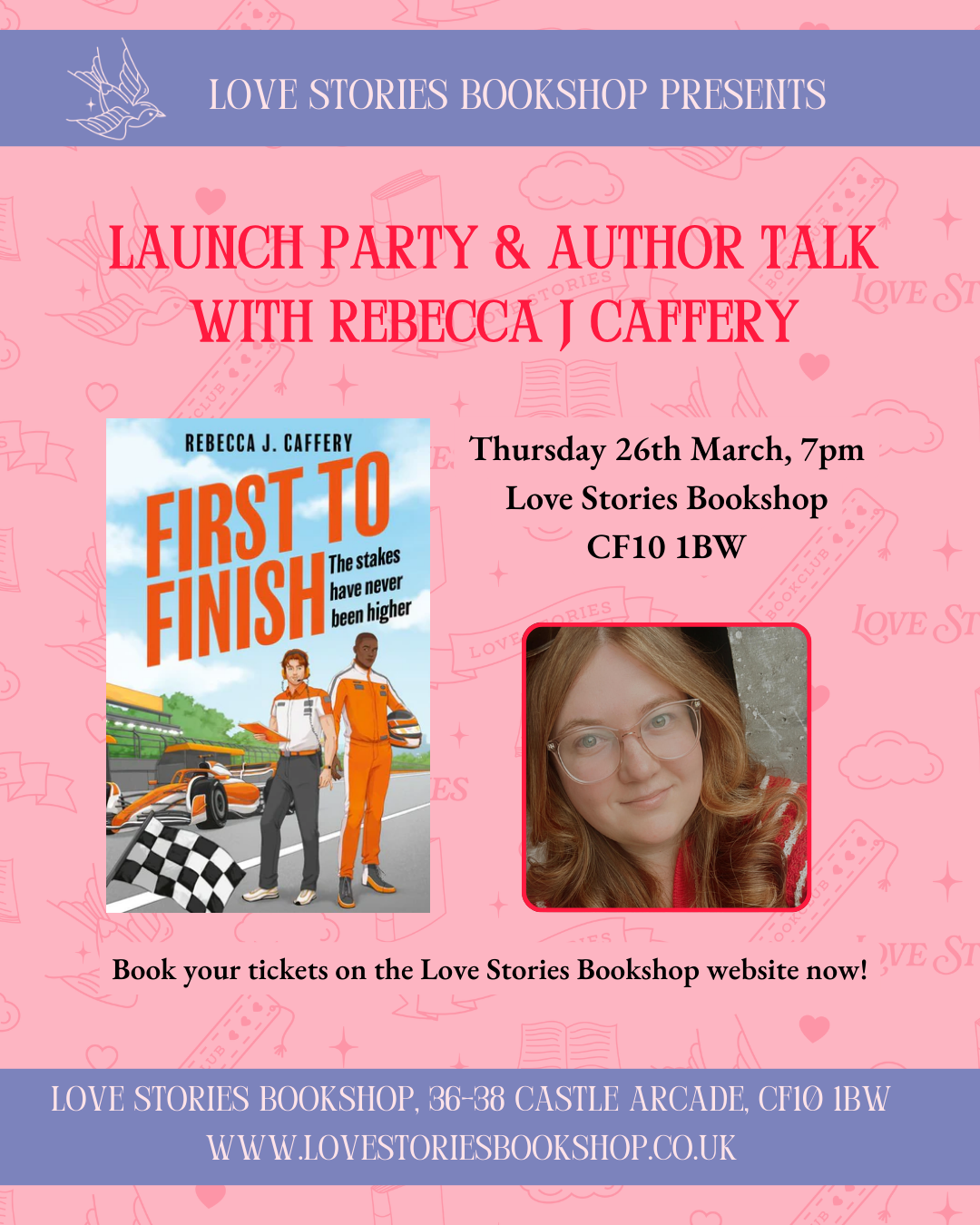 First to Finish launch party with Rebecca J Caffery