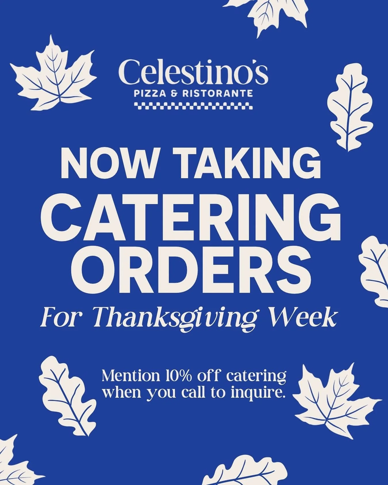 Now taking catering orders for Thanksgiving week! 🦃✨
Call to order and mention 10% OFF catering on orders over $100.