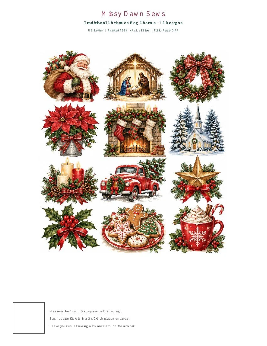 Home for Christmas — Bag Charm PDF