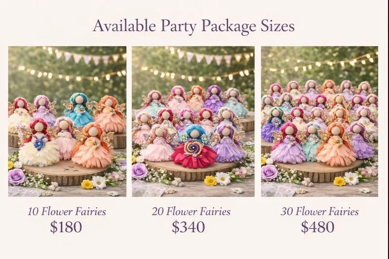 20 Flower Fairy Doll Party Package