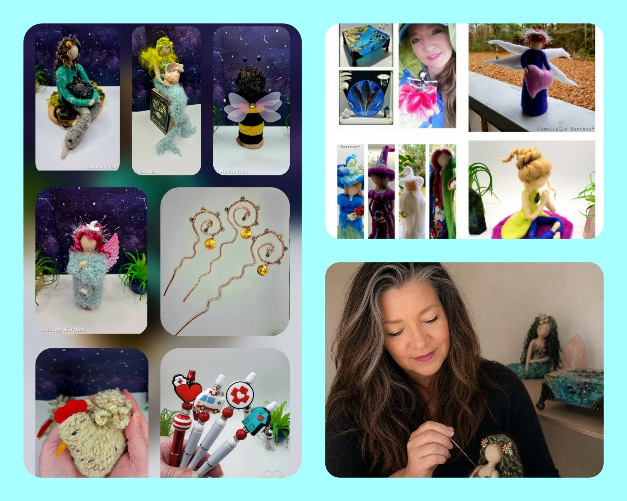 DeAn’Na Medley creating spirit-born art at The Elemental Lantern, including handmade companions, faery dolls, copper pieces, and meaningful gifts.