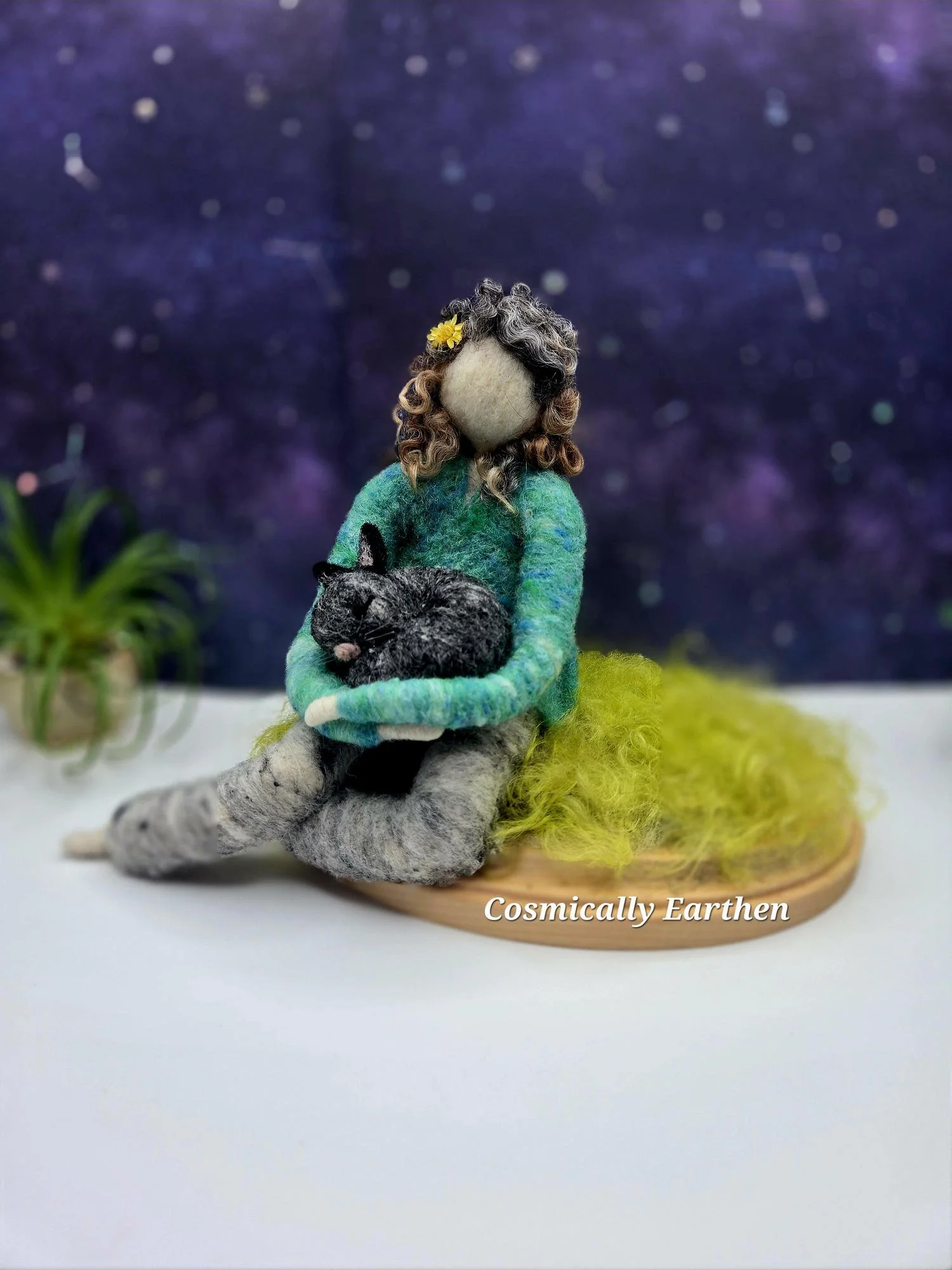 Custom Needle-Felted Companion Figure with Pet