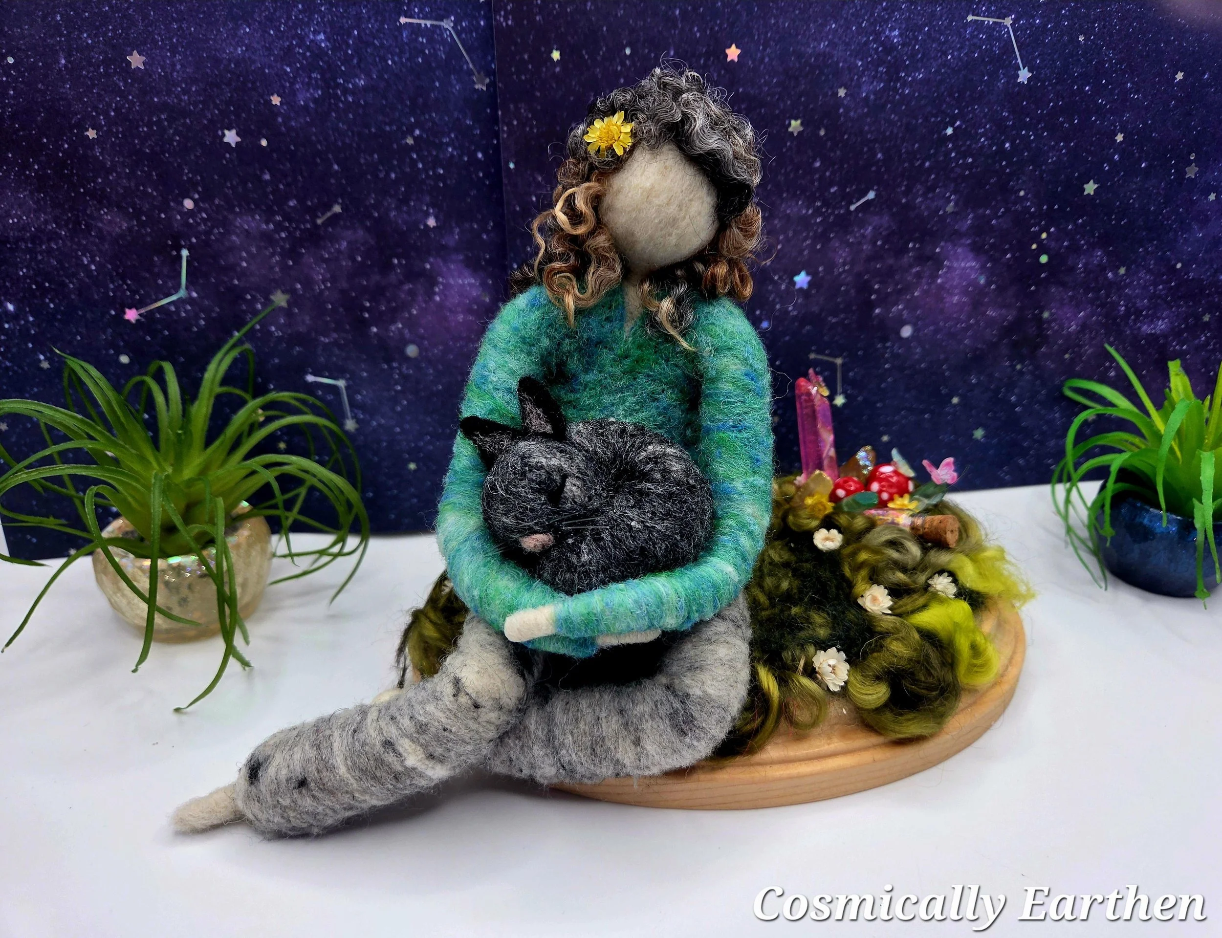 Custom Needle-Felted Companion Figure with Pet