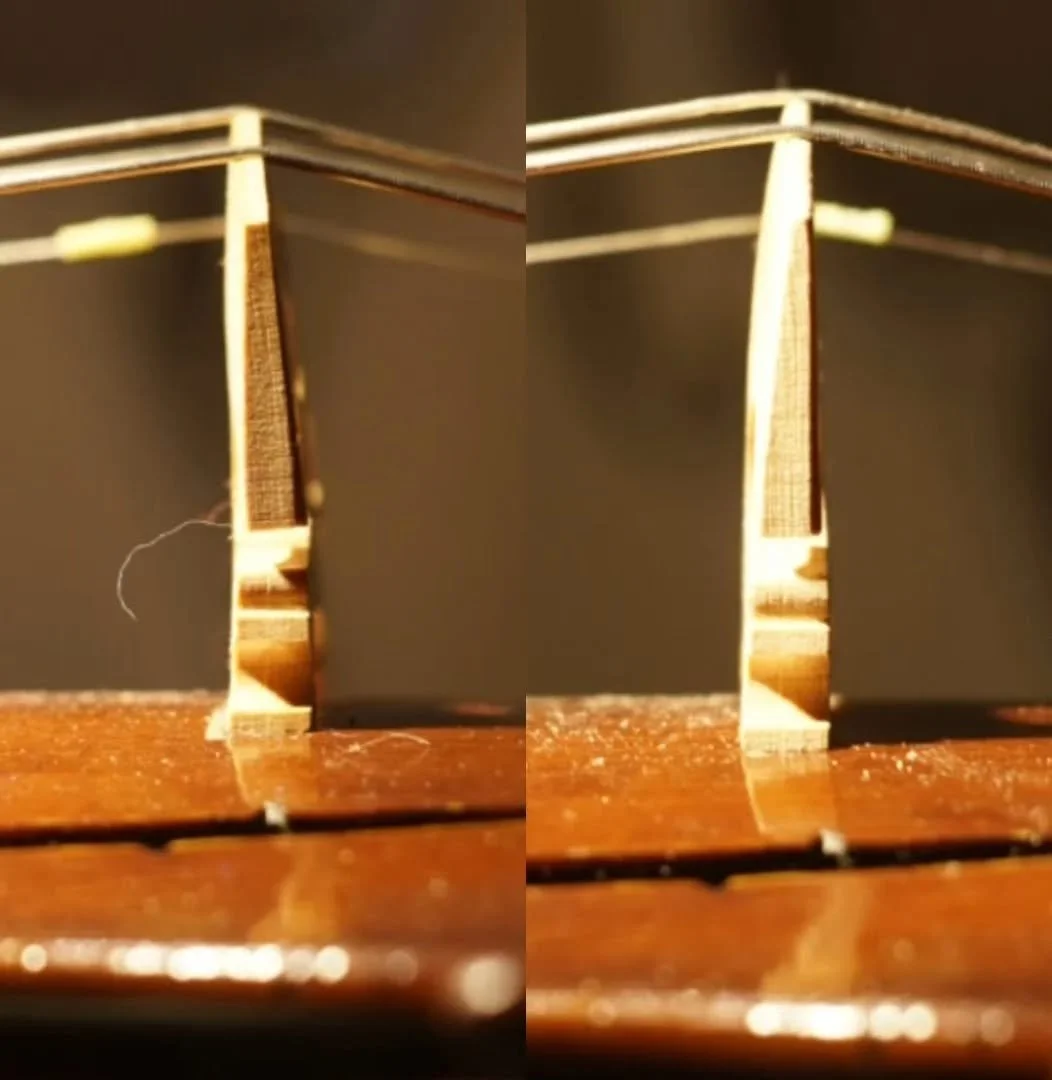 Warped bridge? Not a problem. With the right tools it is possible to straighten a bridge, saving you the cost of having a brand new one made.

#luthier #violins #violinmaker #music #mississauga