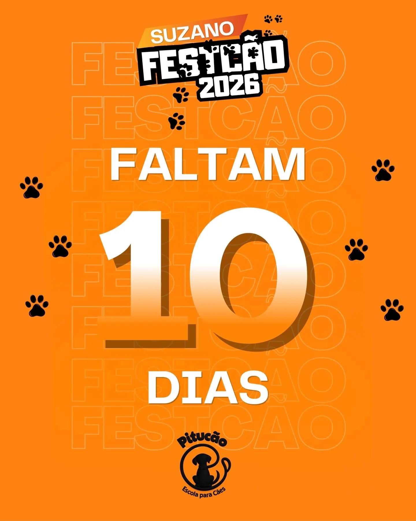🐾⏳ A contagem regressiva come&ccedil;ou!

FALTAM 10 DIAS para a FestC&atilde;o 2026 em Suzano! 🎉🐶

E claro que a Pitu&ccedil;&atilde;o n&atilde;o poderia ficar de fora desse evento incr&iacute;vel, pelo 3&ordm; ano consecutivo! 🧡

Prepare-se para