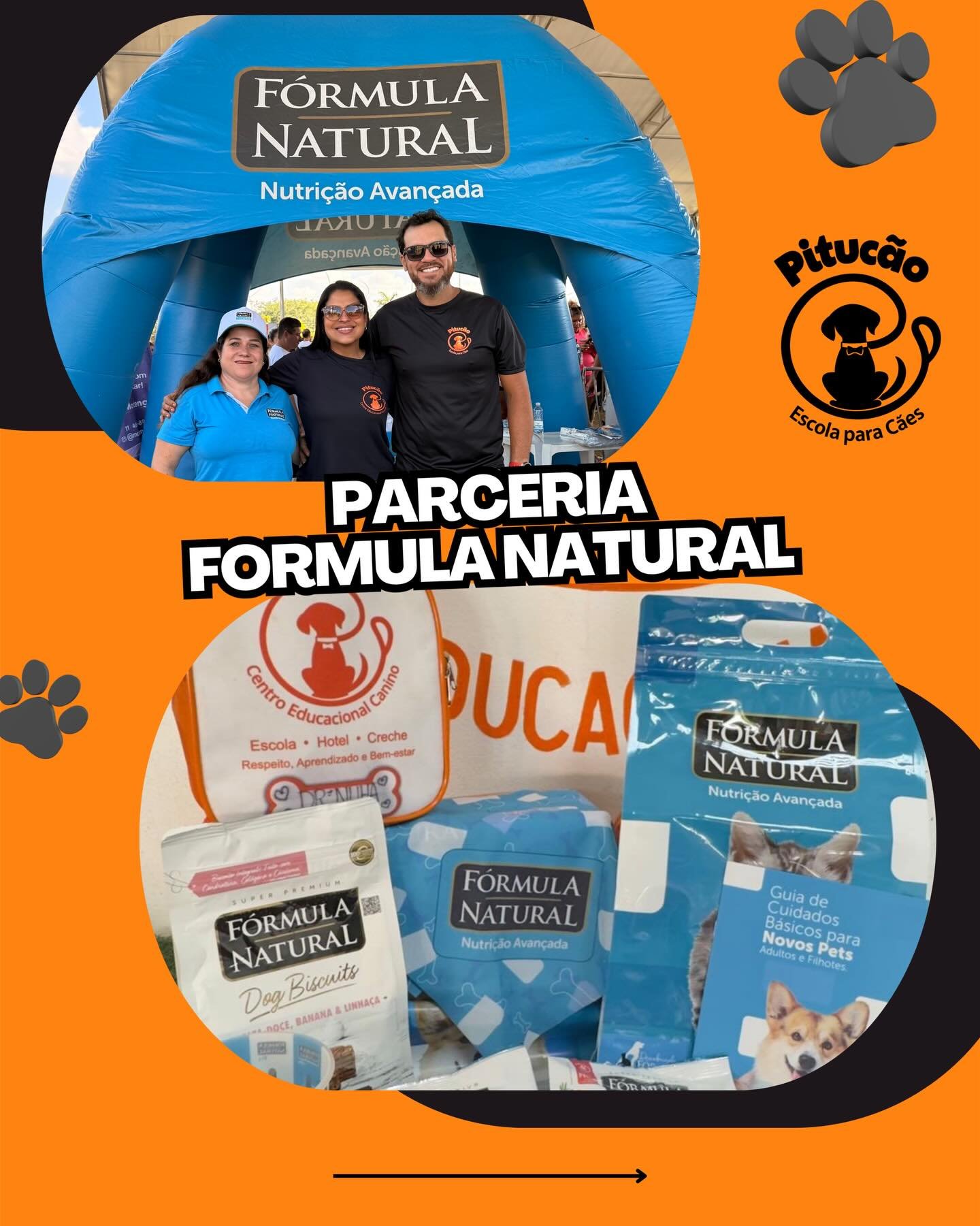 🐾🤝 Parceria que faz a diferen&ccedil;a!

A Pituc&atilde;o conta com a parceria da F&oacute;rmula Natural 🧡🐶 
Sa&uacute;de come&ccedil;a pela boca e sabemos que podemos contar com a F&oacute;rmula Natural para isso.

Kit de boas vindas aos aulunos