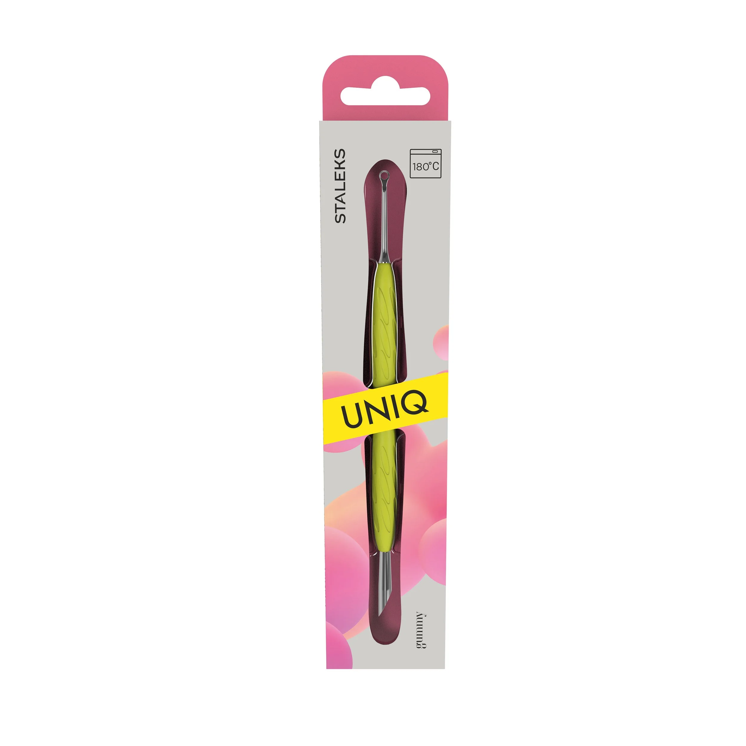 Manicure pusher Gummy with silicone handle UNIQ 11 TYPE 2