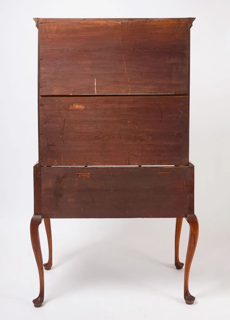 Queen Anne Flat Top Highboy back view