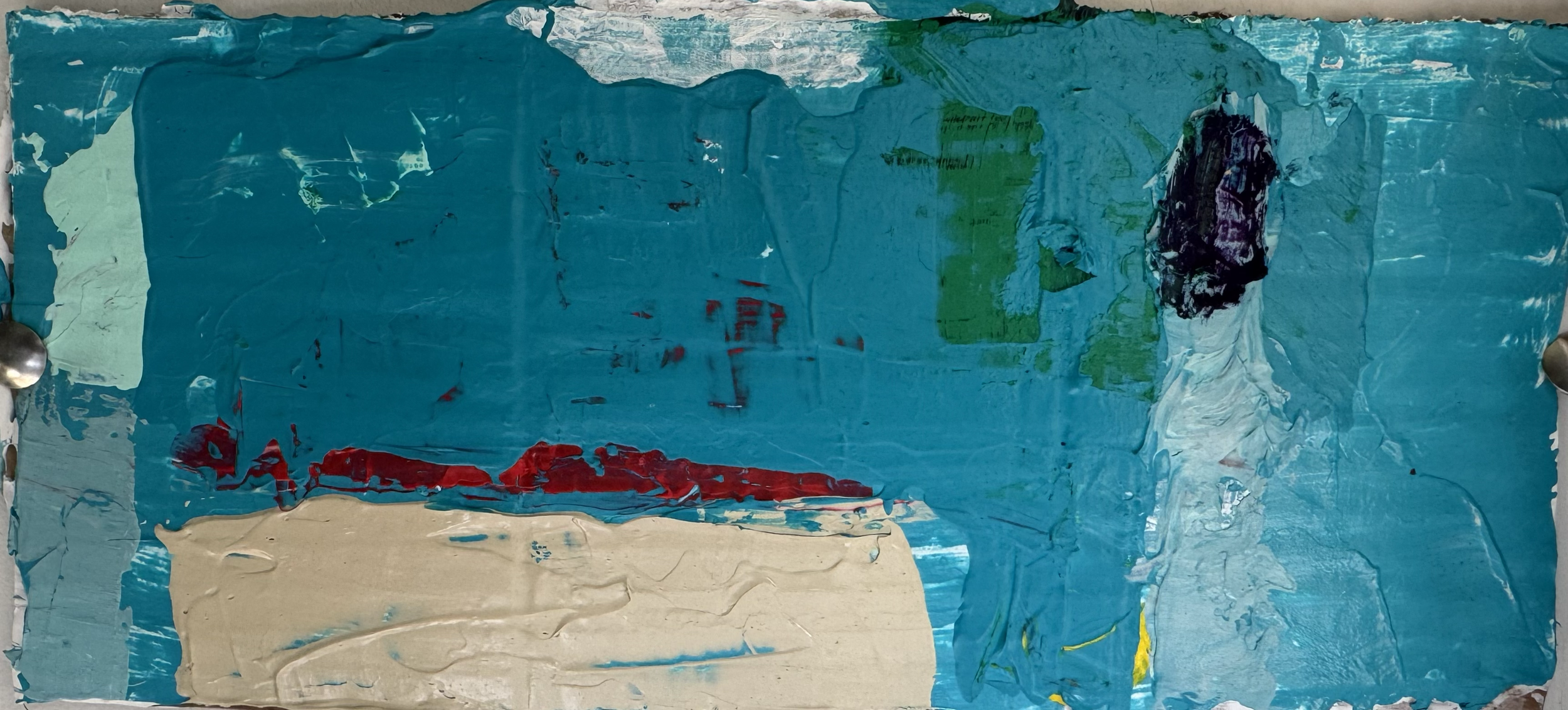 Atwater China, Acrylic on Cardboard, 4x9, $450