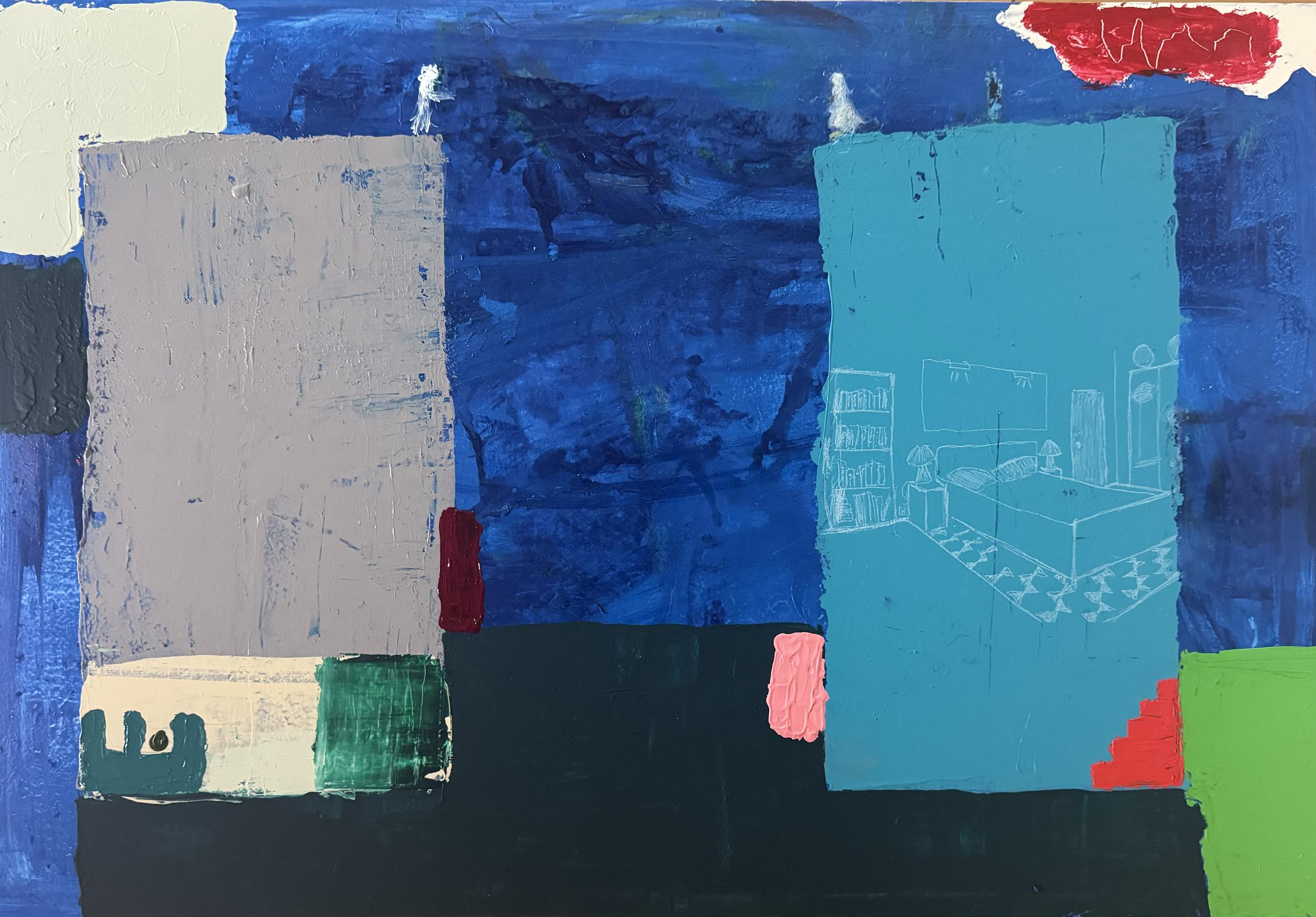Untitled, Acrylic on Canvas, 30x40, $3,200