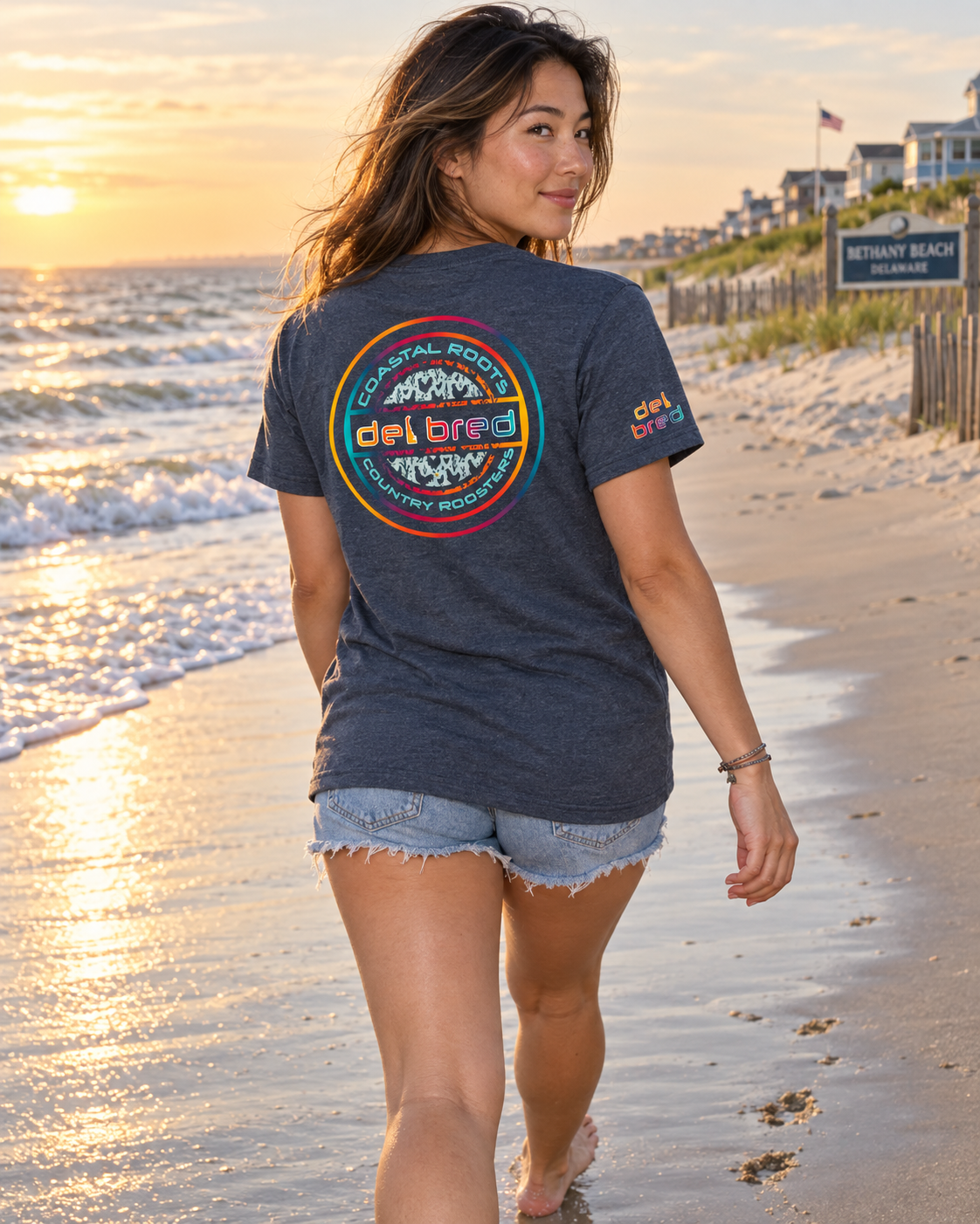 🌊 Coastal Roots, Country Roosters Tee 🌾