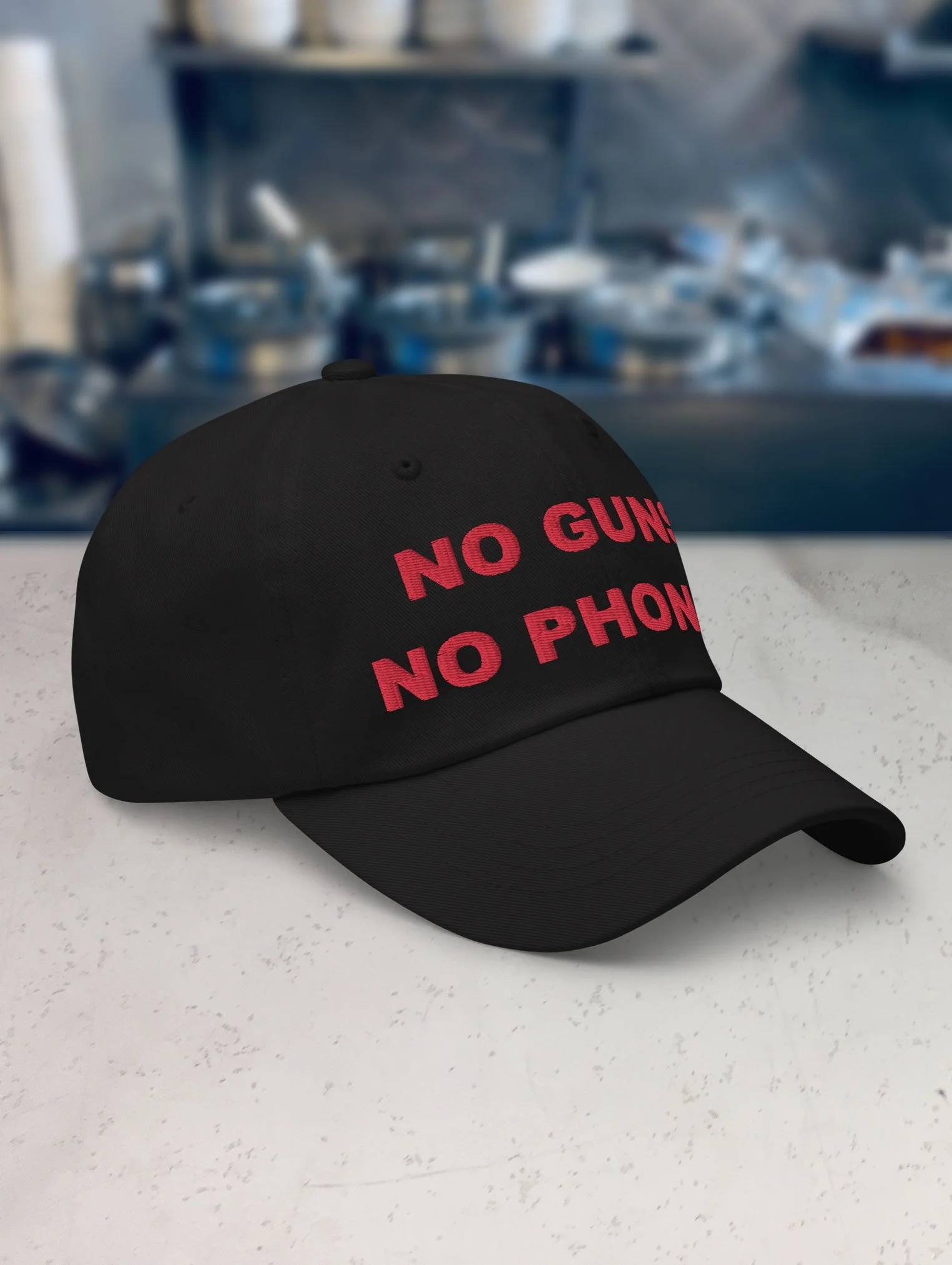 b-and-h-dairy-no-guns-no-phones_dad_hat_black_side.jpg